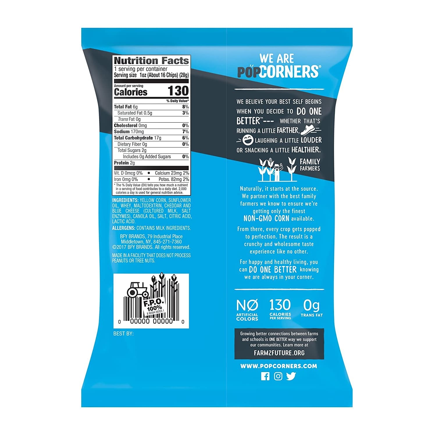 Popcorners White Cheddar, 1 Oz, Case Of 64 Bags - Image 3
