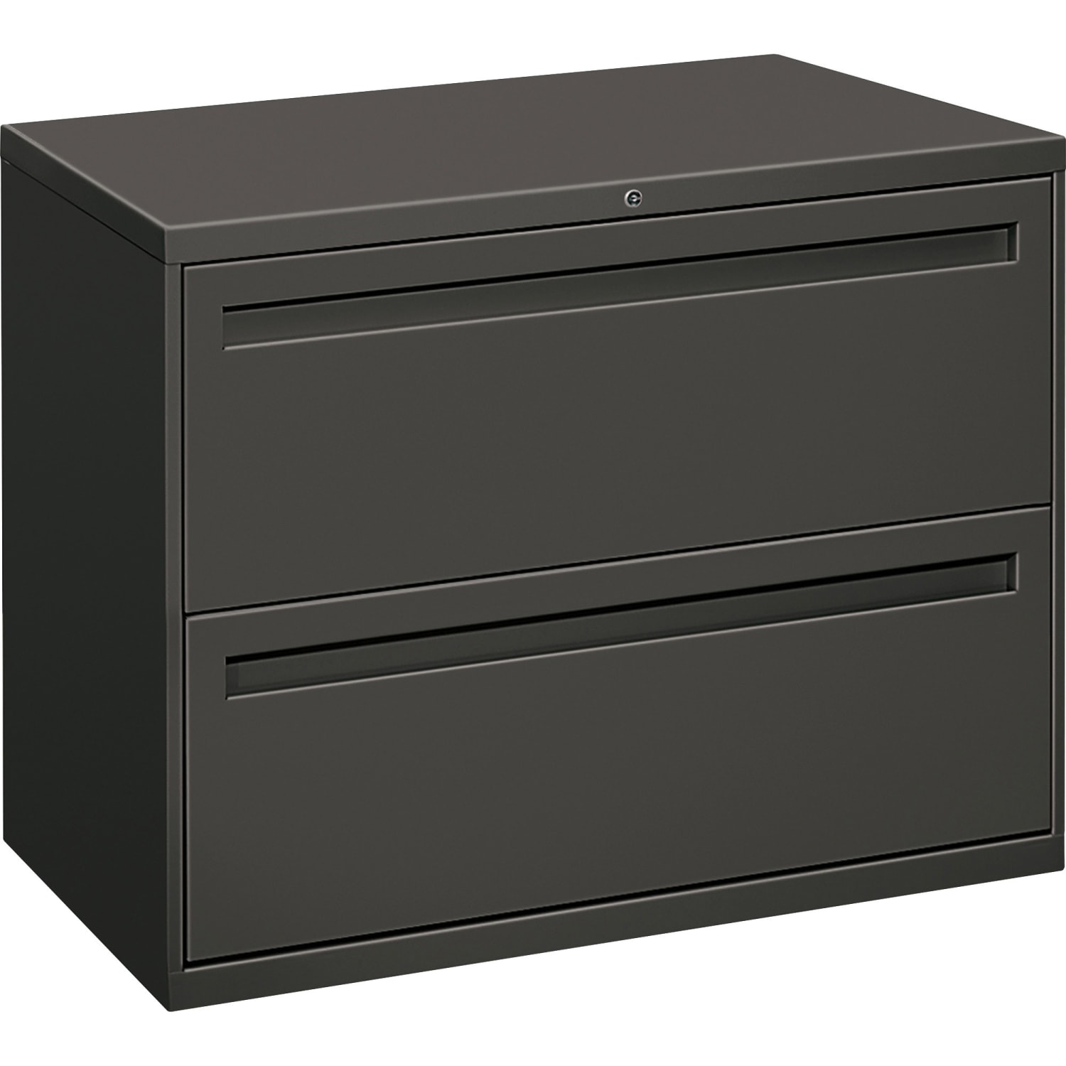 HON Brigade 700 36inW x 19-1/4inD Lateral 2-Drawer File Cabinet, Charcoal - Image 3