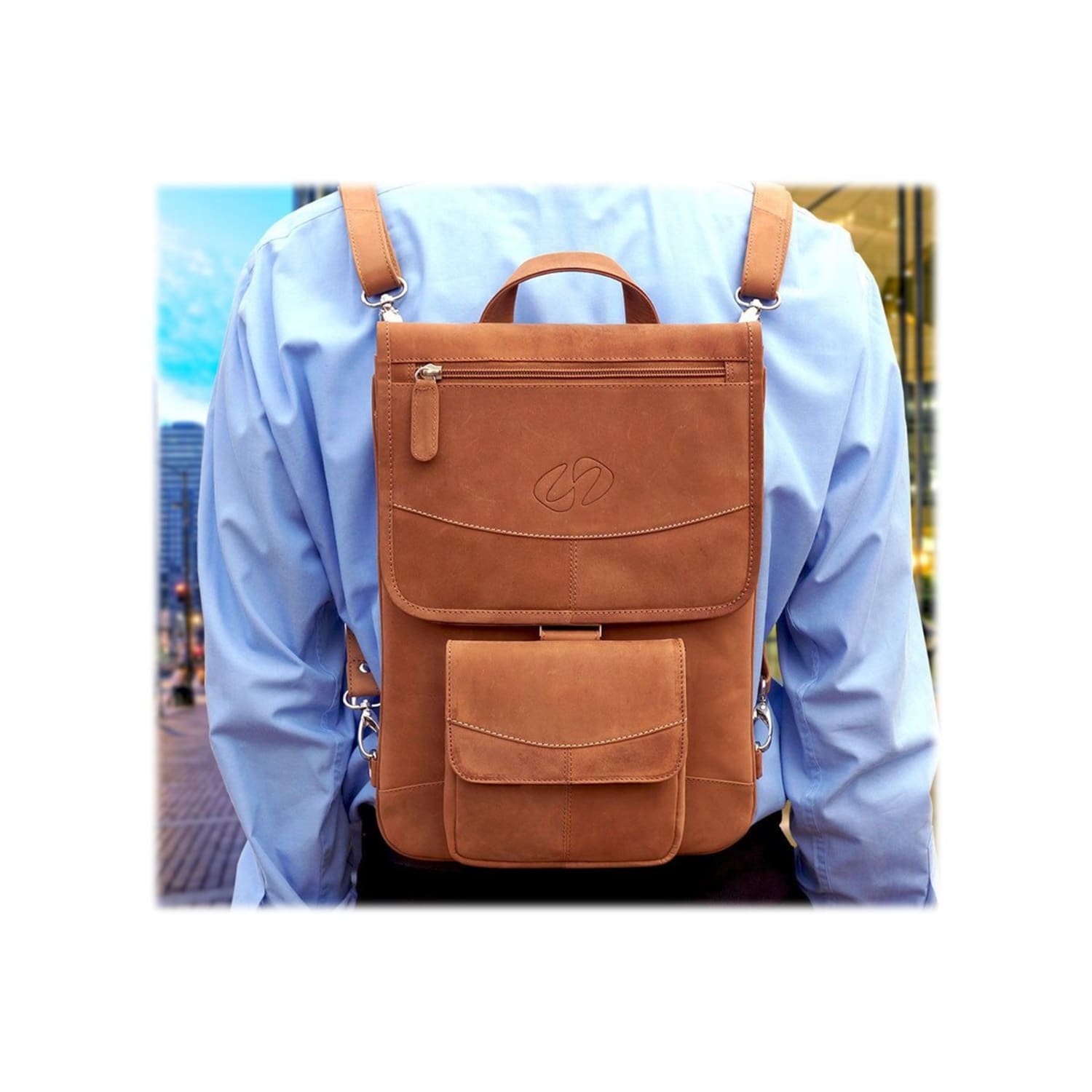 MacCase Premium Flight Jacket - Notebook carrying case - 16in - vintage - with Backpack Straps - for Apple MacBook Pro (16 in) - Image 3