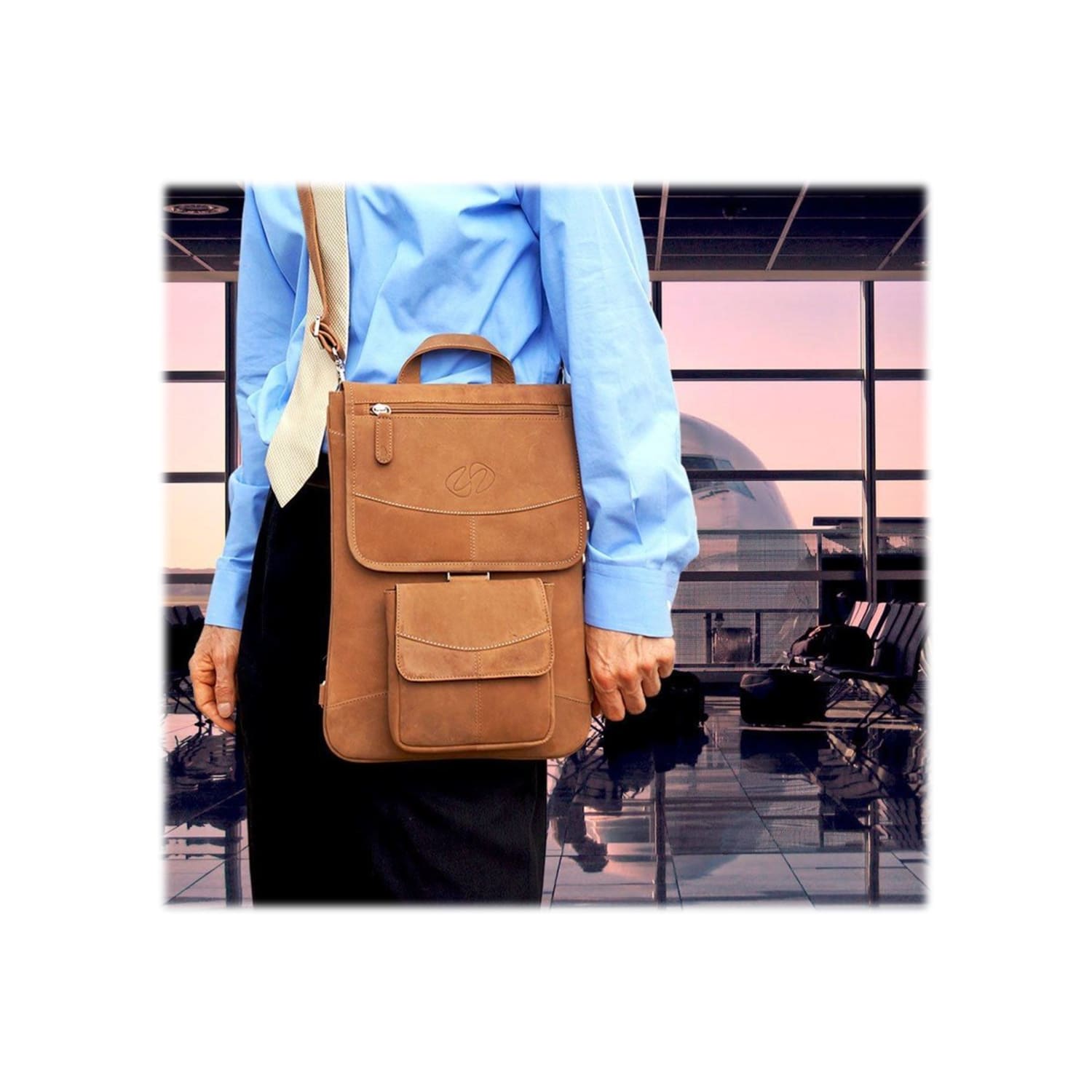 MacCase Premium Flight Jacket - Notebook carrying case - 16in - vintage - with Backpack Straps - for Apple MacBook Pro (16 in) - Image 4