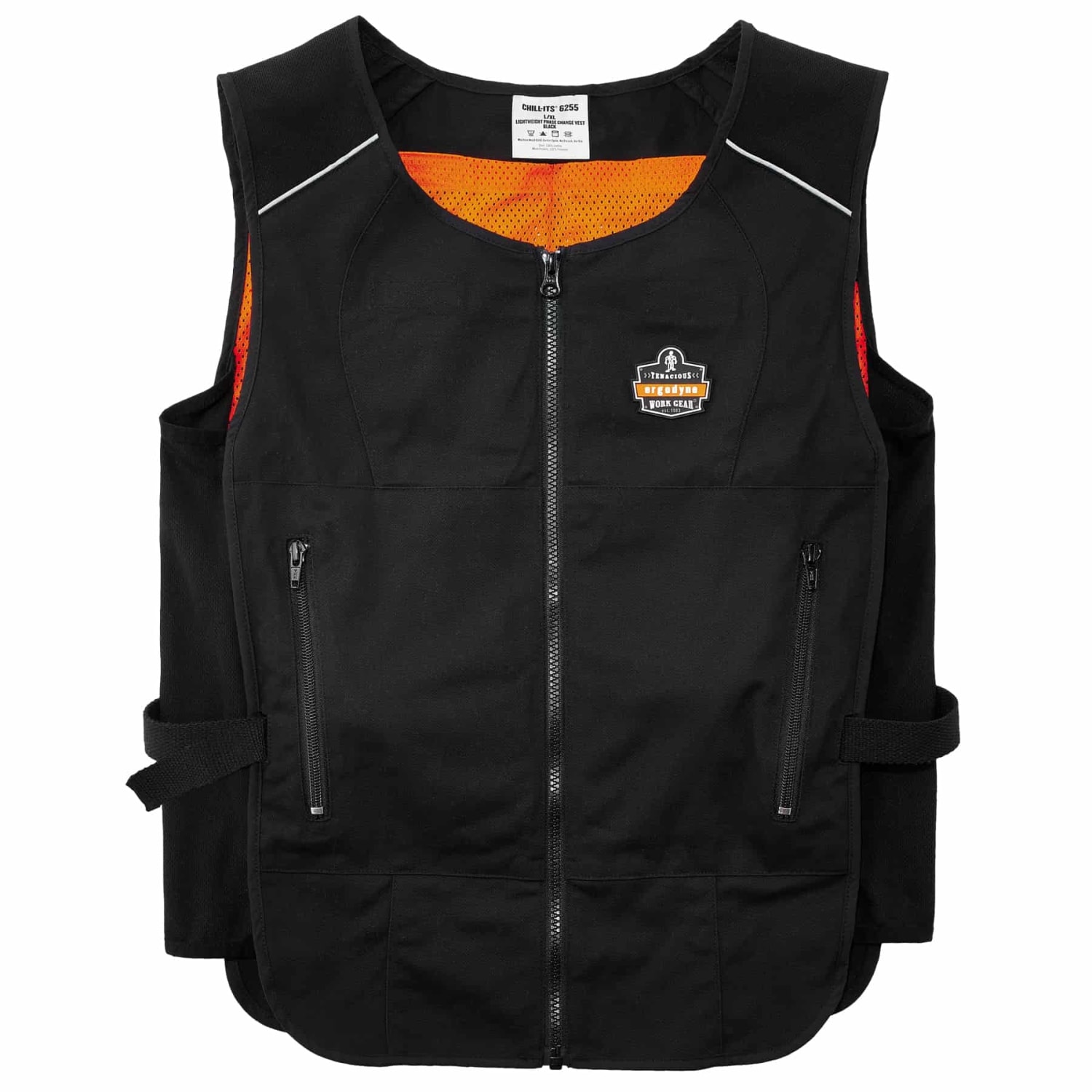 Ergodyne Chill-Its Phase Change Cooling Vest, With Packs, Large/X-Large, Black, 6260 - Image 3