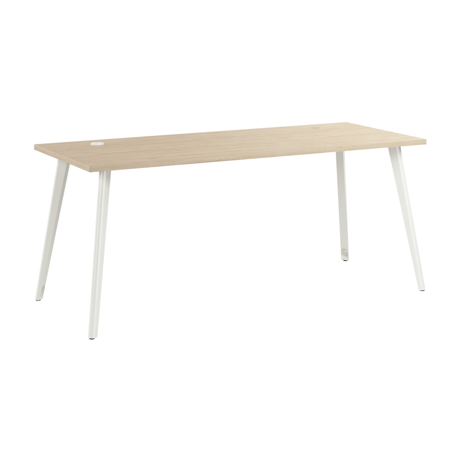 Bush Business Furniture Vista 72inW Computer Desk with Splayed Metal Legs, Natural Elm, Standard Delivery - Image 3