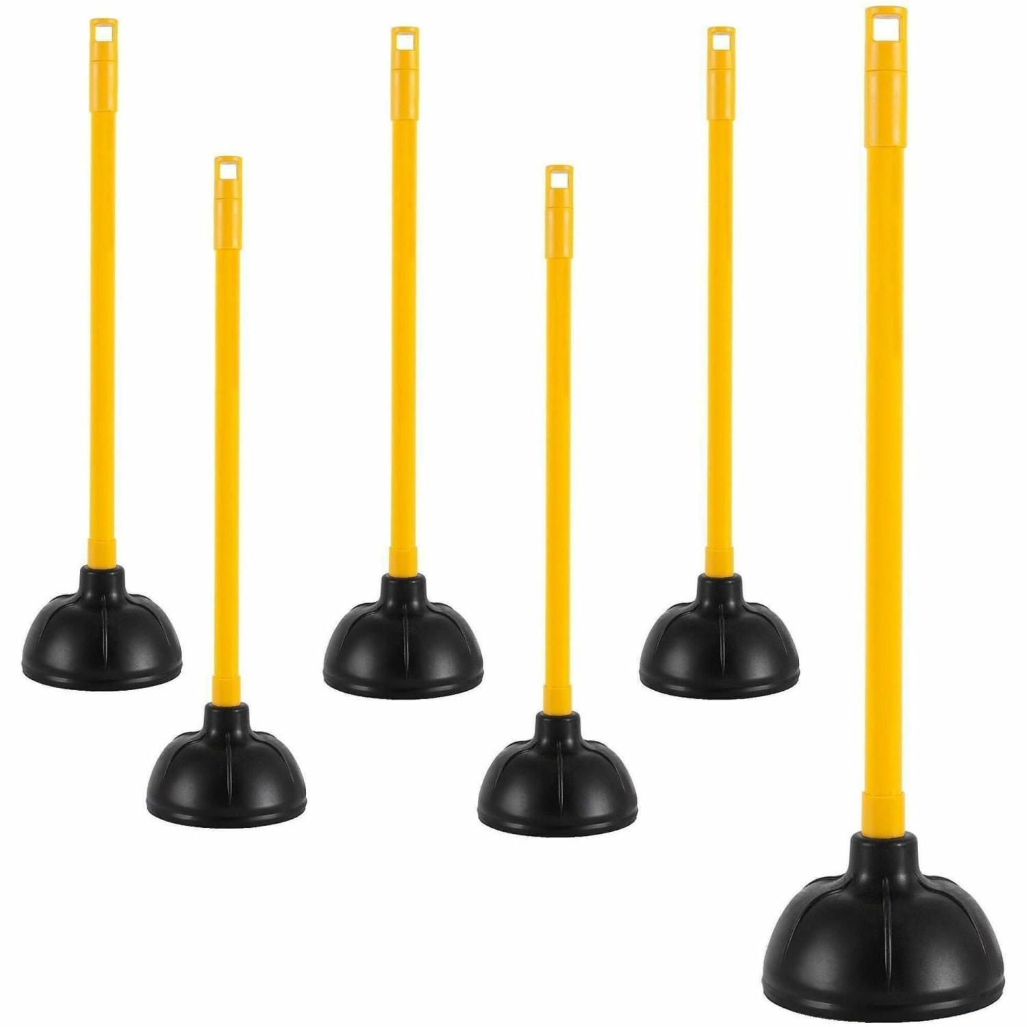 Genuine Joe Value Plus Plunger - 5.75in Cup Diameter - 23in Length - Yellow - Drain, Toilet, Pipe - Image 3
