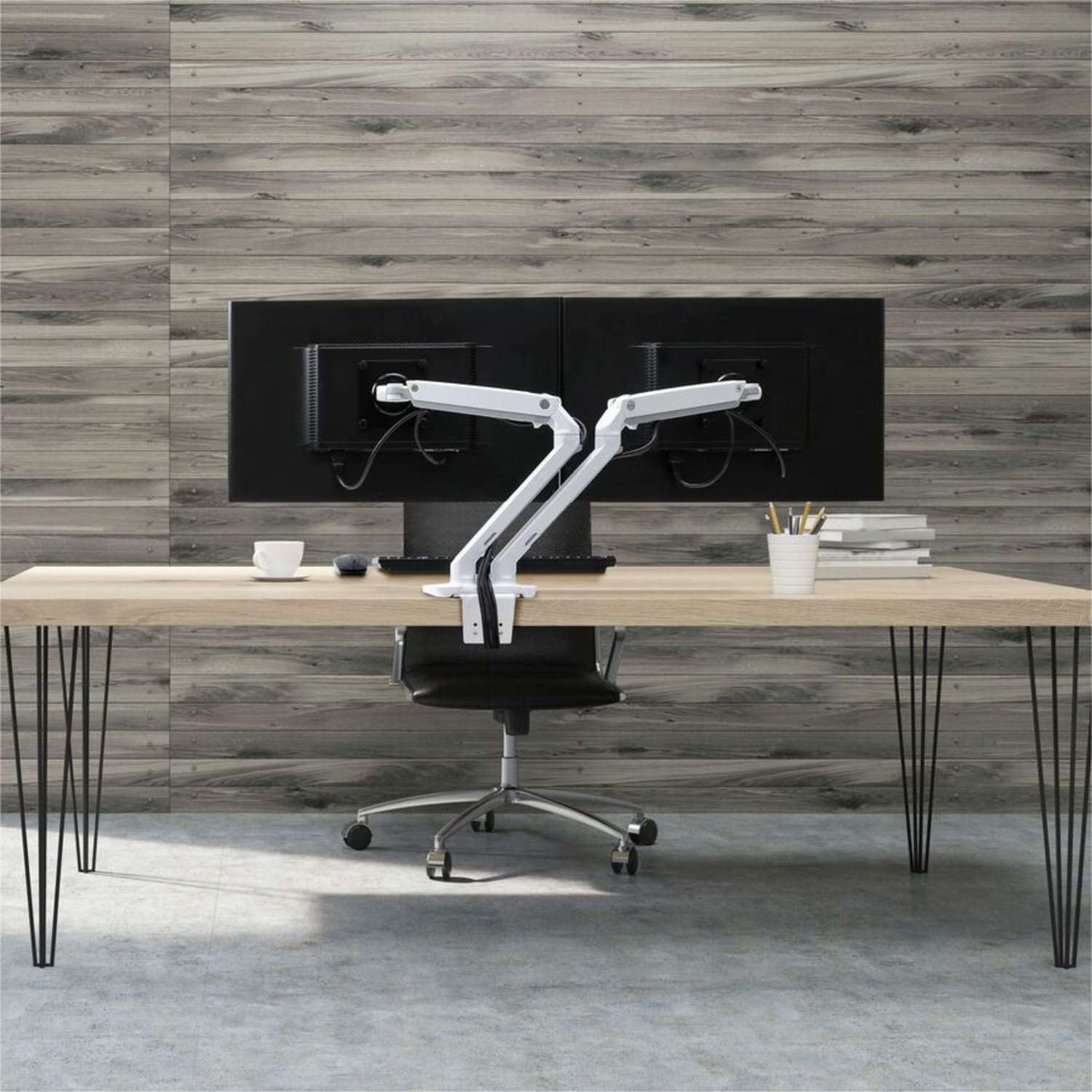 Ergotron Mounting Arm for LCD Monitor - White - 2 Display(s) Supported - 24in Screen Support - 40 lb Load Capacity - 75 x 75, 100 x 100 - Image 5