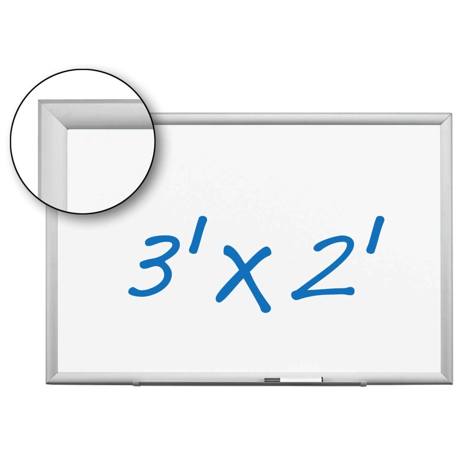 3M Porcelain Magnetic Dry-Erase Whiteboard, 24in x 36in, Aluminum Frame With Silver Finish - Image 3