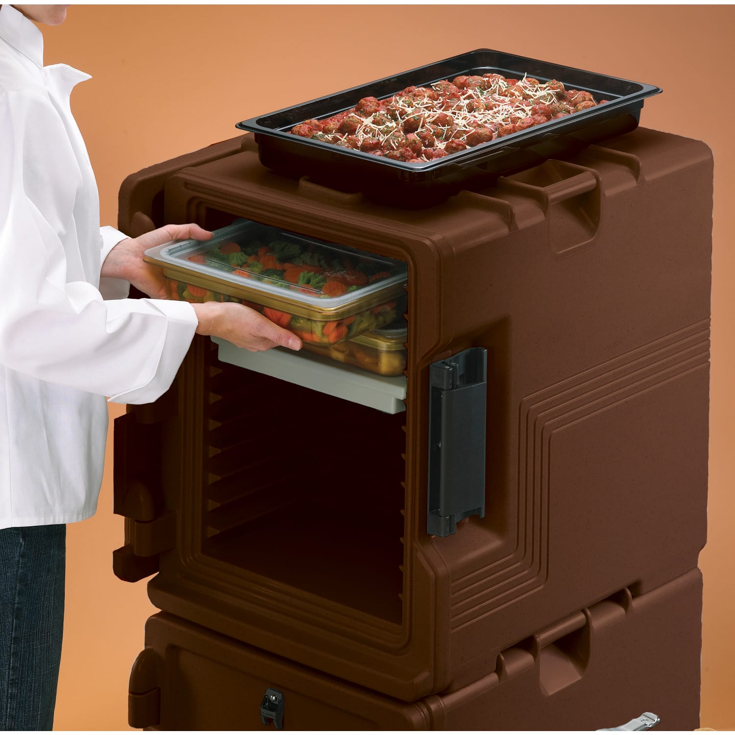 Cambro S-Series Ultra Pan Carrier, 25inH x 18inW x 26-1/4inD, Dark Brown - Image 5