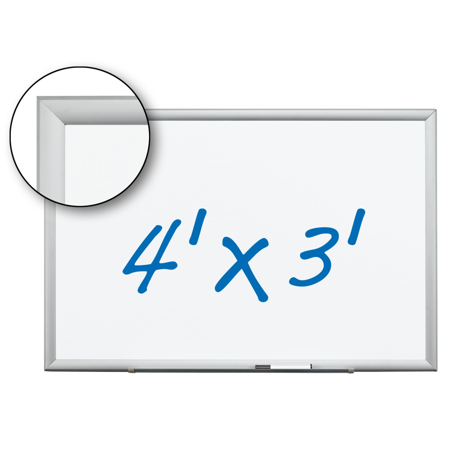 3M Porcelain Magnetic Dry-Erase Whiteboard, 36in x 48in, Aluminum Frame With Silver Finish - Image 3