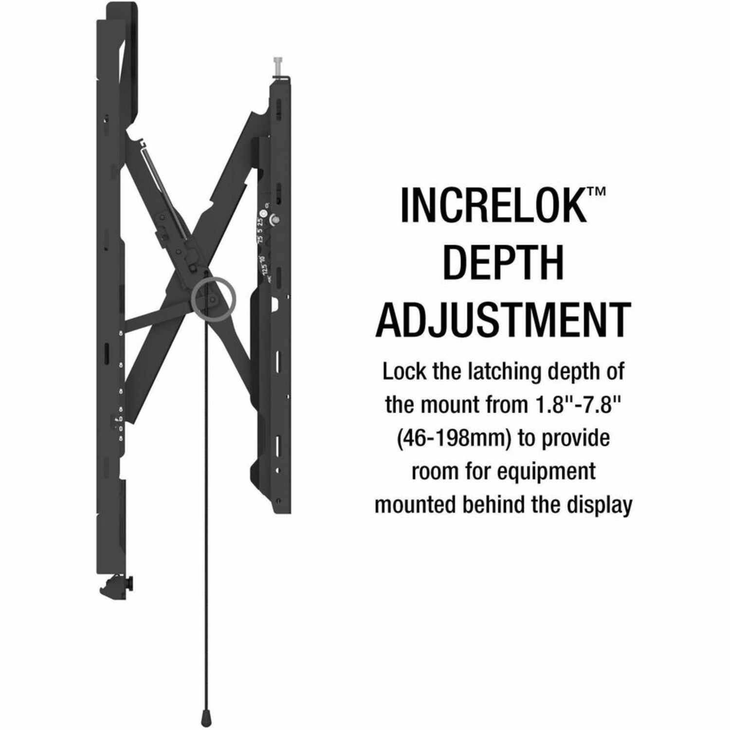 Peerless Universal Ultra Slim Smart Mount, 49in-120in Displays, Black, Total Qty 1 - Image 3