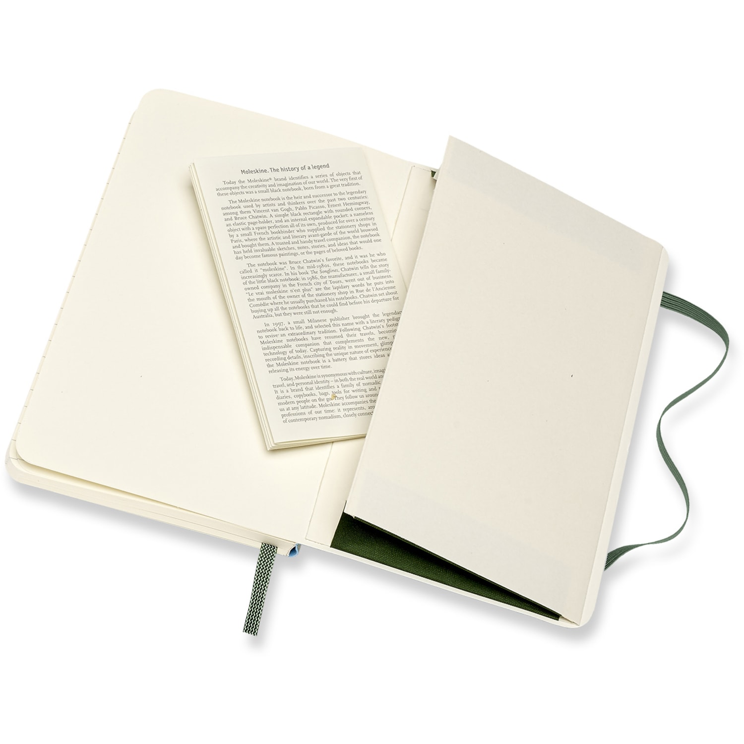 Moleskine Classic Soft Cover Notebook, 3-1/2in x 5-1/2in, Ruled, 192 Pages, Myrtle Green - Image 5