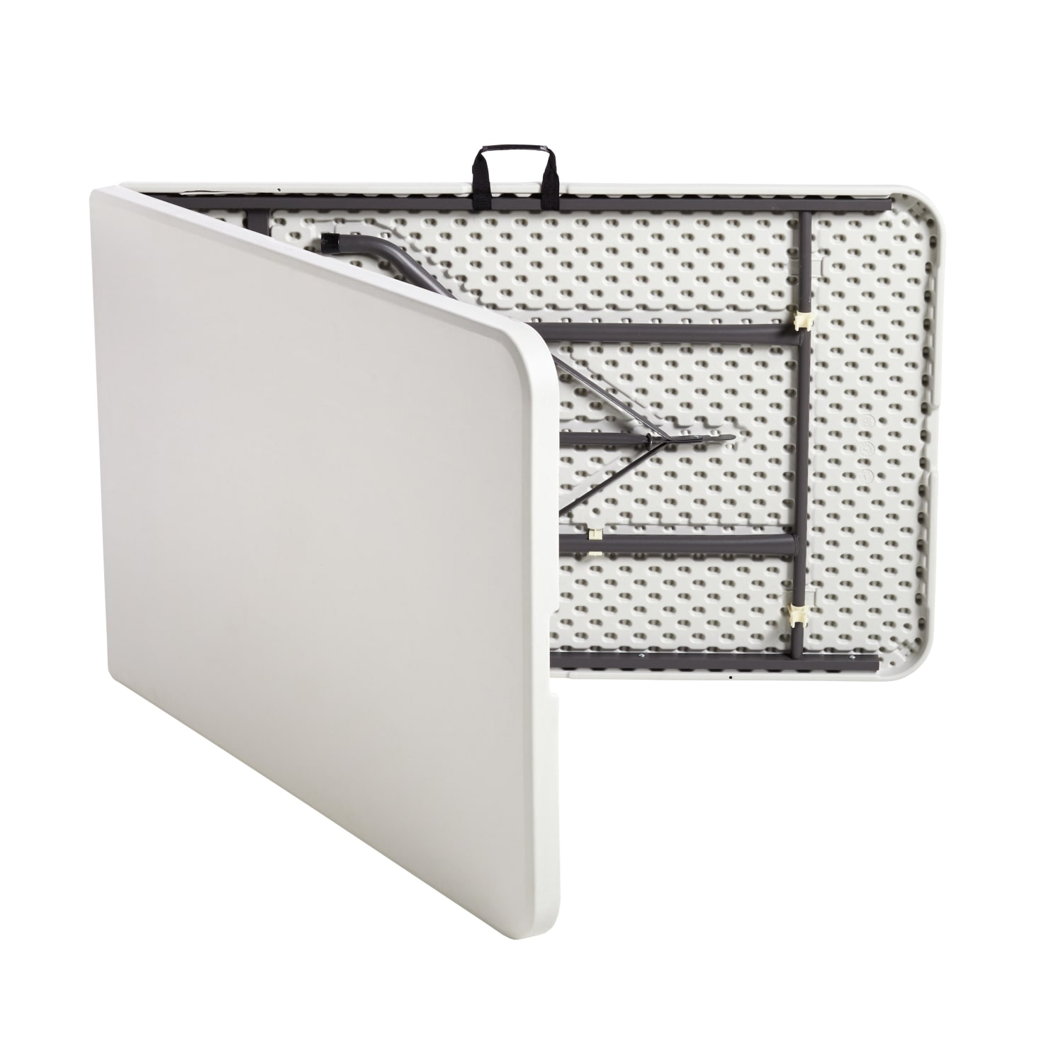 Realspace Molded Plastic Top Folding Table, 29inH x 96inW x 30inD, Platinum - Image 3