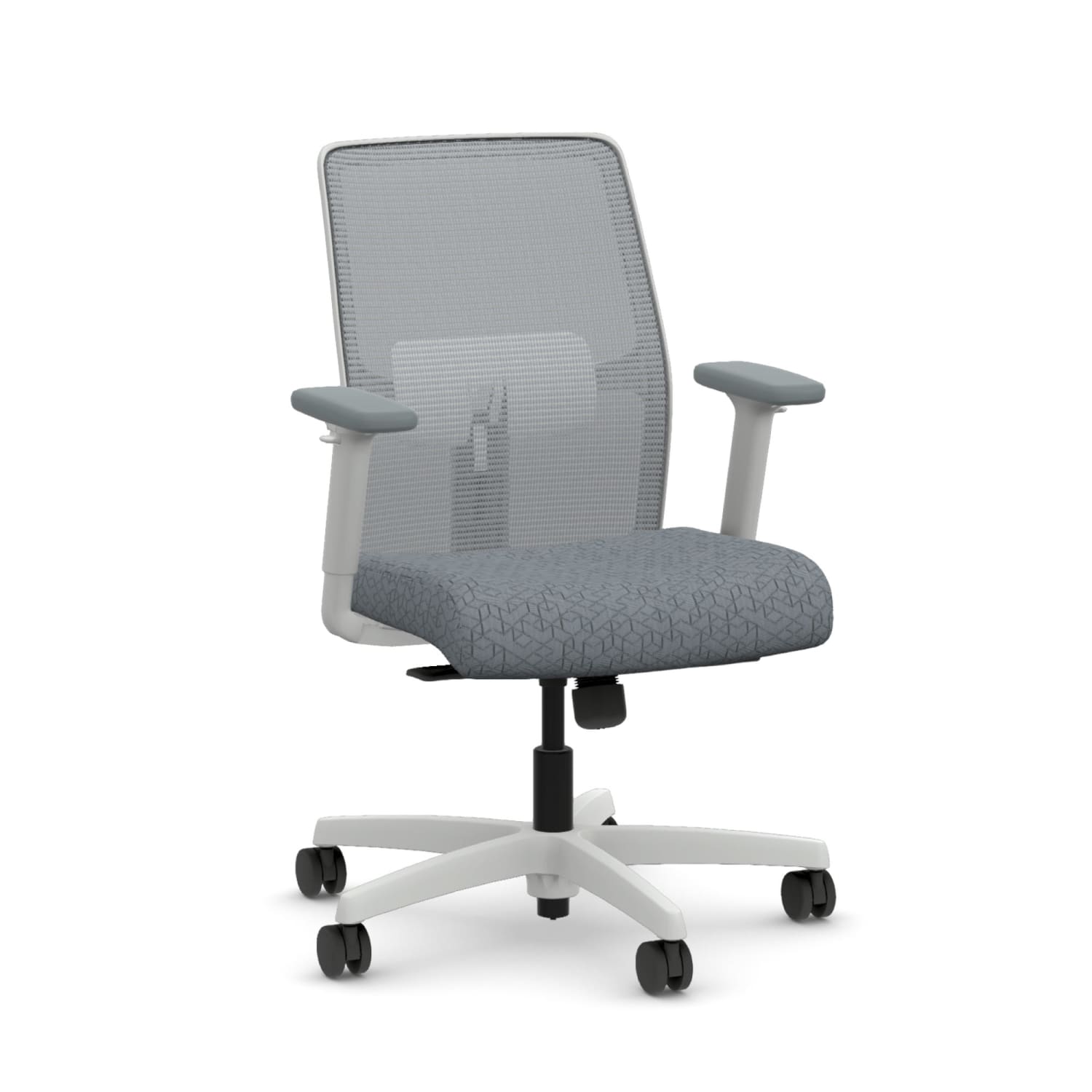 HON Ignition 20 Ergonomic MeshFabric Mid Back Task Chair BasaltDesigner White PopularChairscom