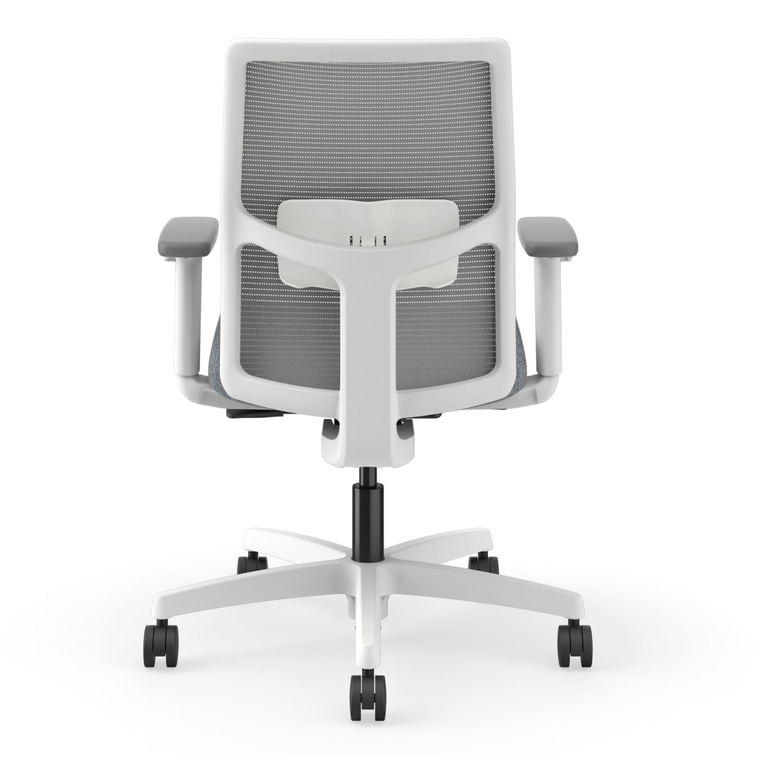HON Ignition 2.0 Ergonomic Mesh/Fabric Mid-Back Task Chair, Basalt/Designer White - Image 4