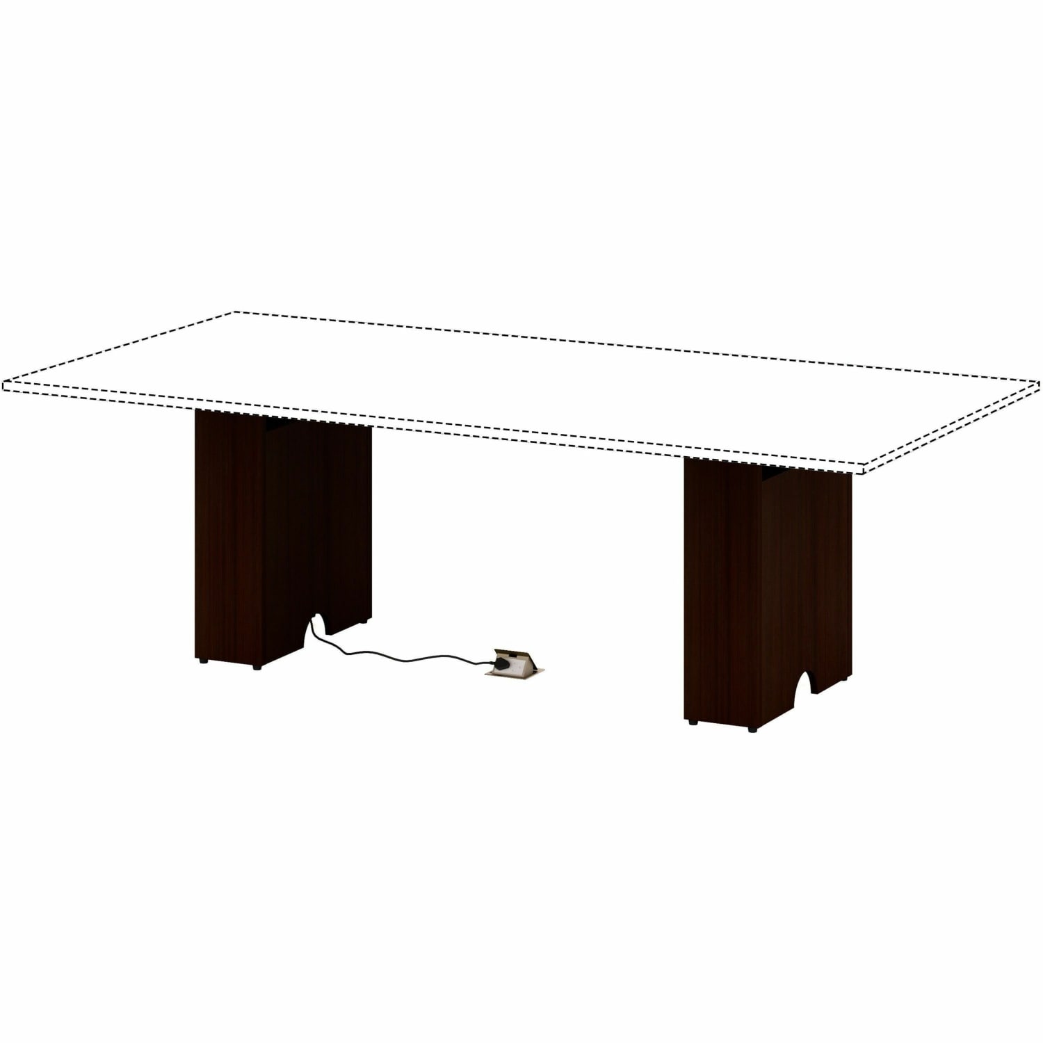 Lorell Essentials Modular Conference Table, 28.5inH x 23.6inW x 7.9inD, 16304 - Image 4