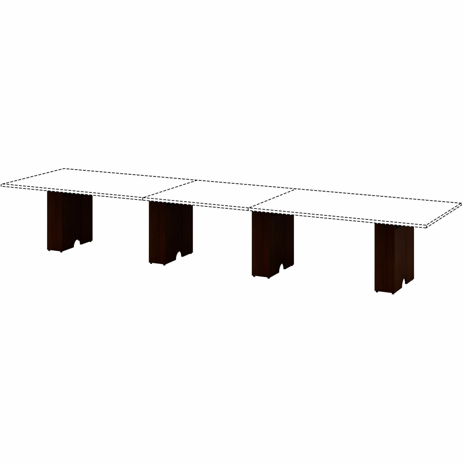 Lorell Essentials Modular Conference Table, 28.5inH x 23.6inW x 7.9inD, 16304 - Image 5