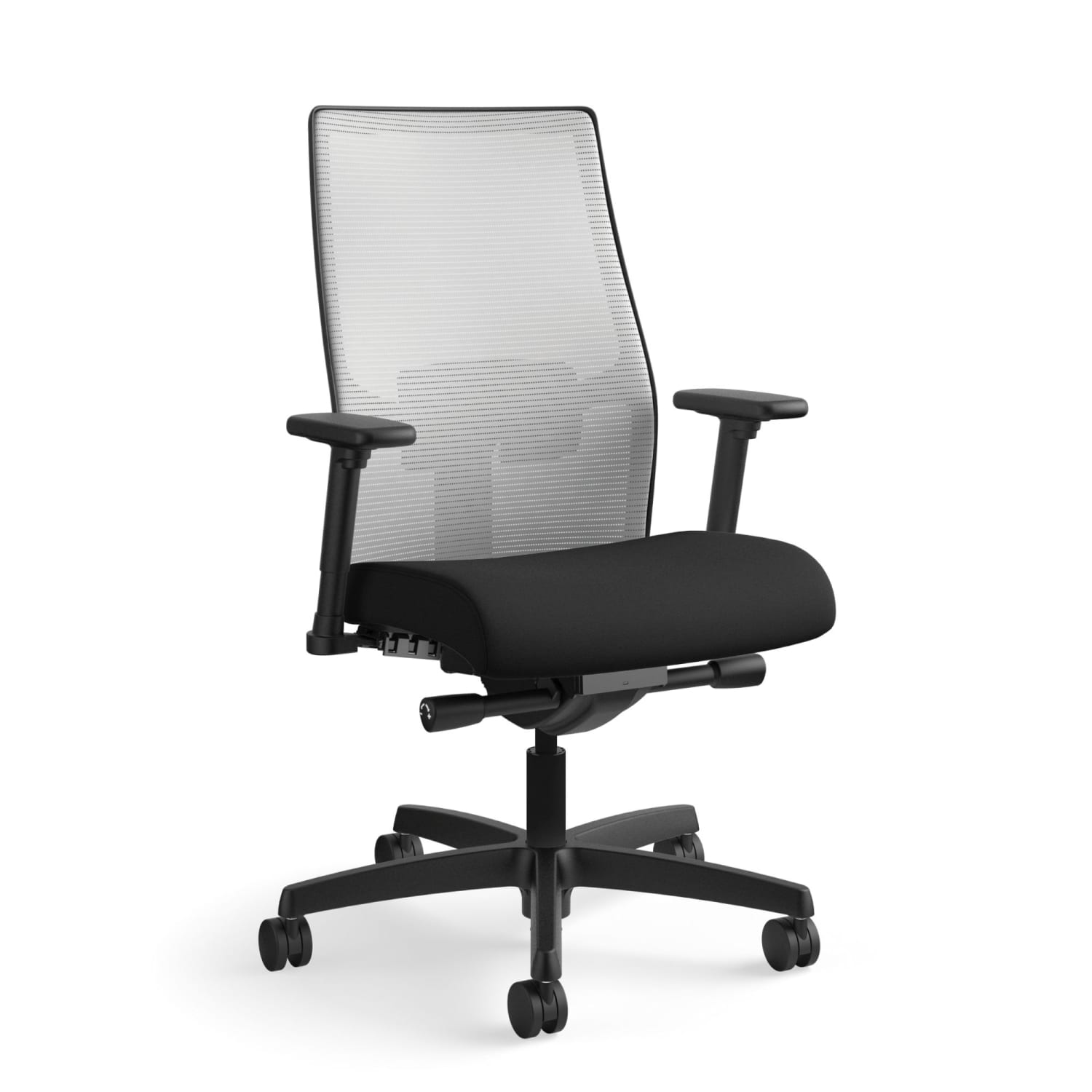 HON Ignition 20 Ergonomic MeshFabric Mid Back Task Chair BlackFog PopularChairscom