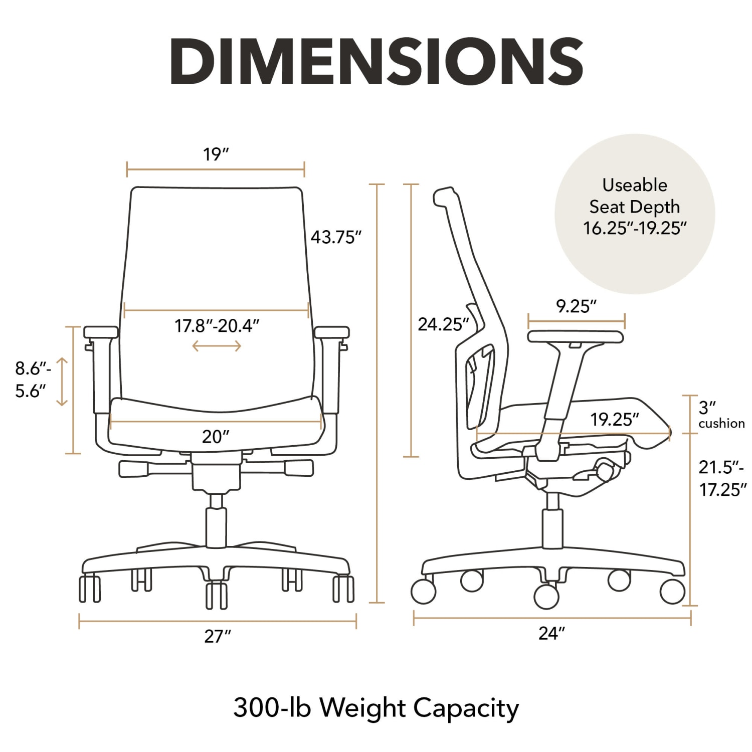 HON Ignition 20 Ergonomic MeshFabric Mid Back Task Chair Black PopularChairscom