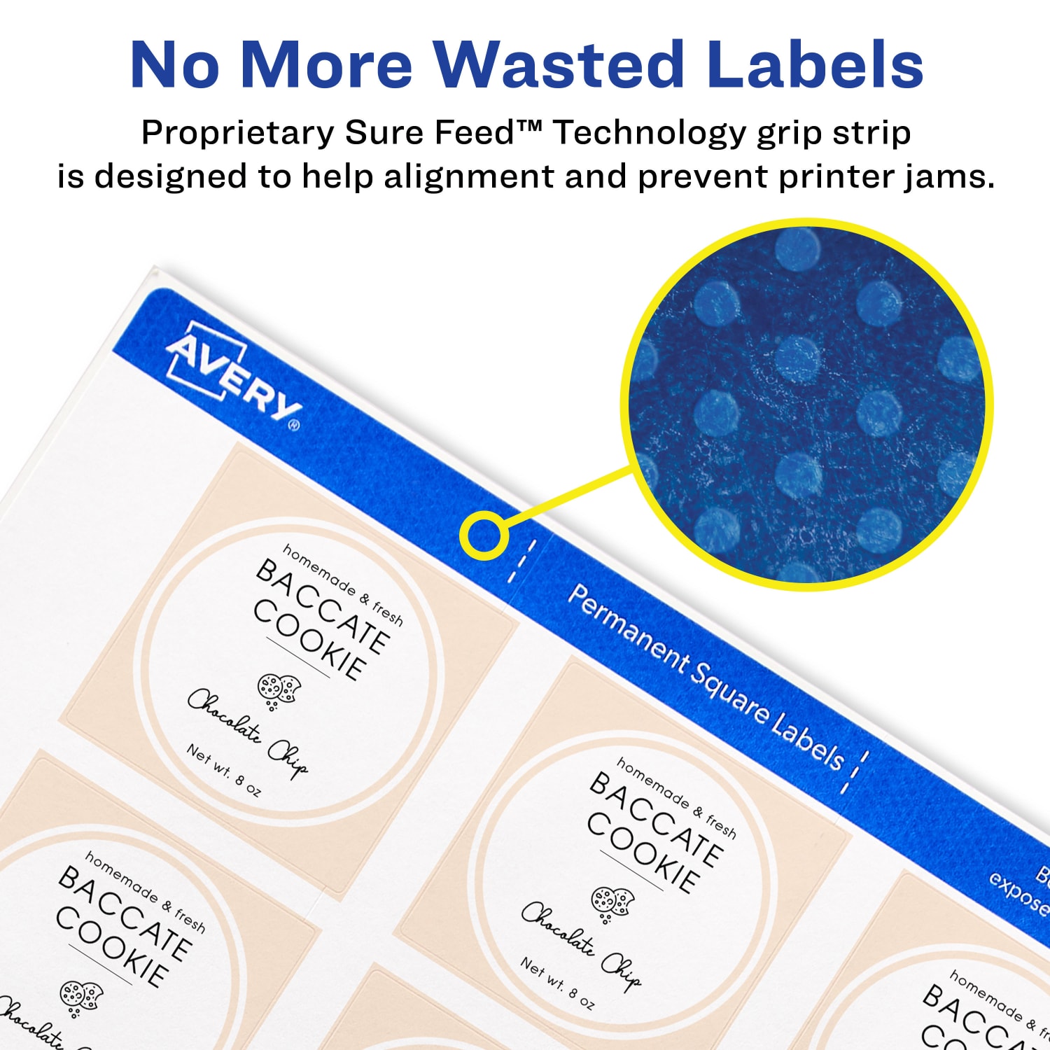 Avery Easy Peel TrueBlock Print-To-The-Edge Inkjet/Laser Labels, Square, 22806, 2in x 2in, Matte White, Pack Of 300 - Image 4