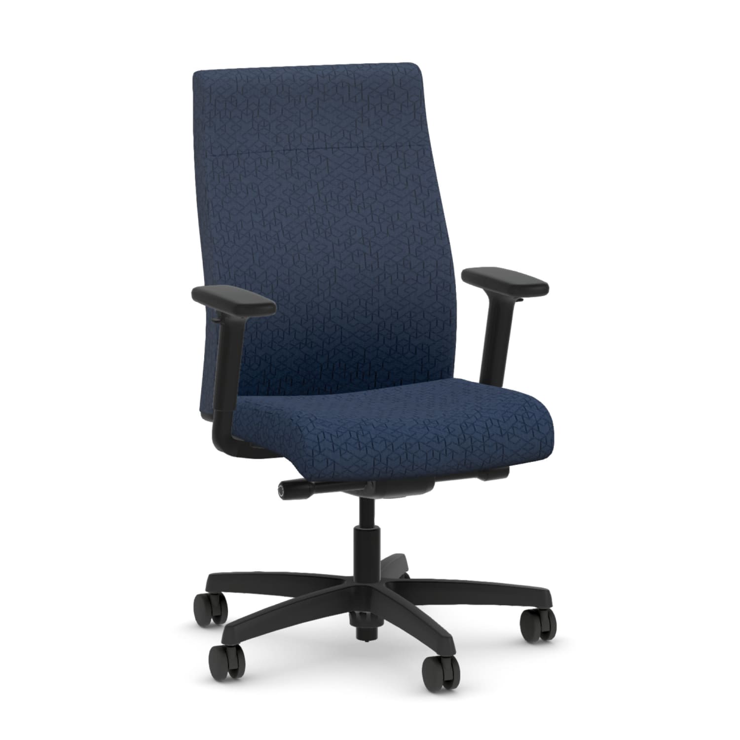 HON Ignition 20 Ergonomic Fabric Upholstered Mid Back Task Chair NavyBlack PopularChairscom