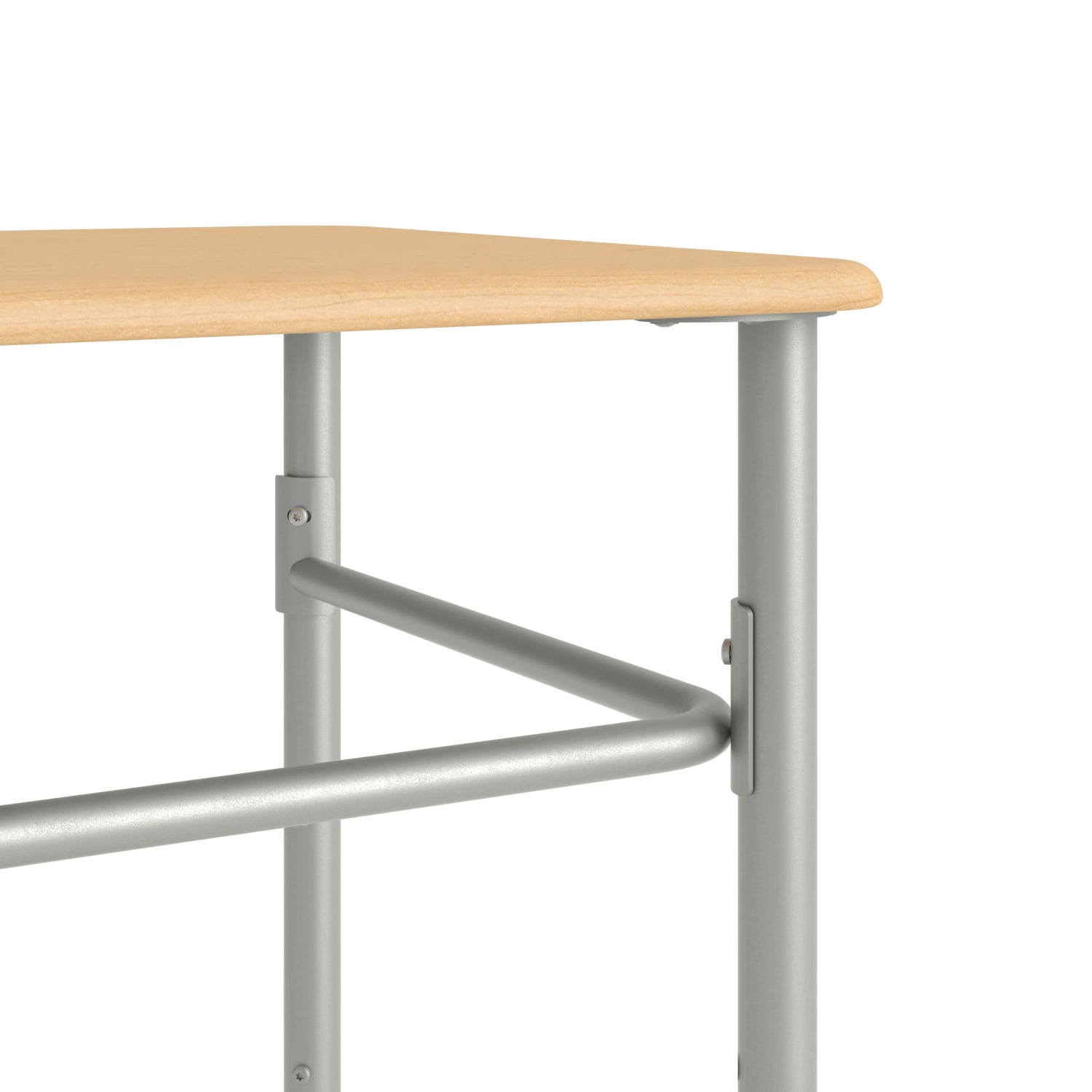 HON SmartLink 26inW Student Desks, Natural Maple/Platinum Metallic, Set Of 2 Desks - Image 3