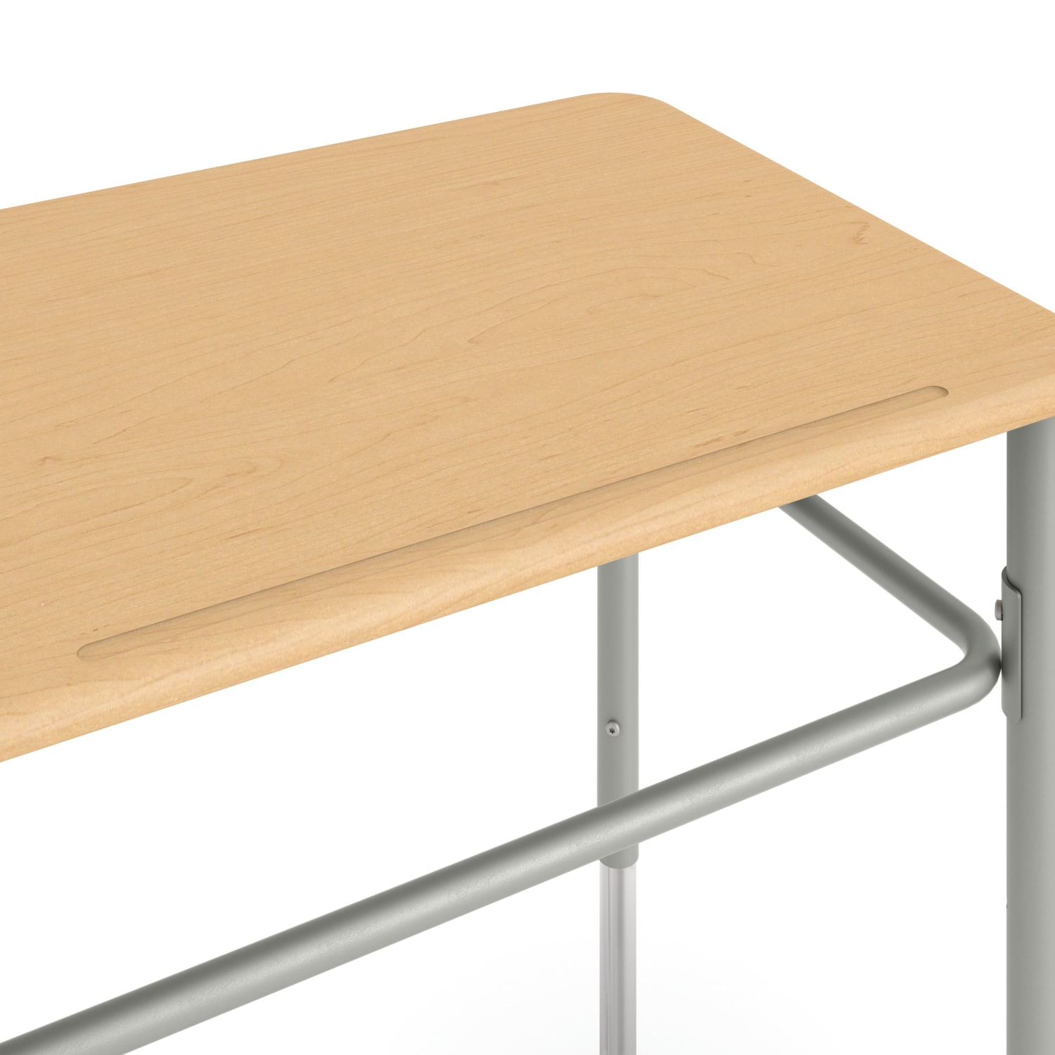 HON SmartLink 26inW Student Desks, Natural Maple/Platinum Metallic, Set Of 2 Desks - Image 4
