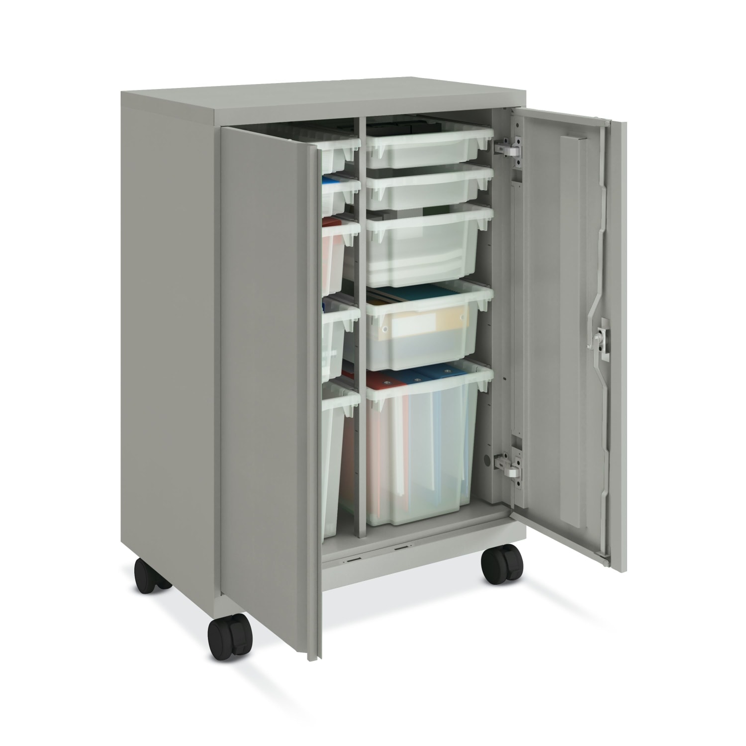 HON SmartLink Mobile Cabinet, 42-3/8inH x 30inW x 18inD, Platinum Metallic - Image 3