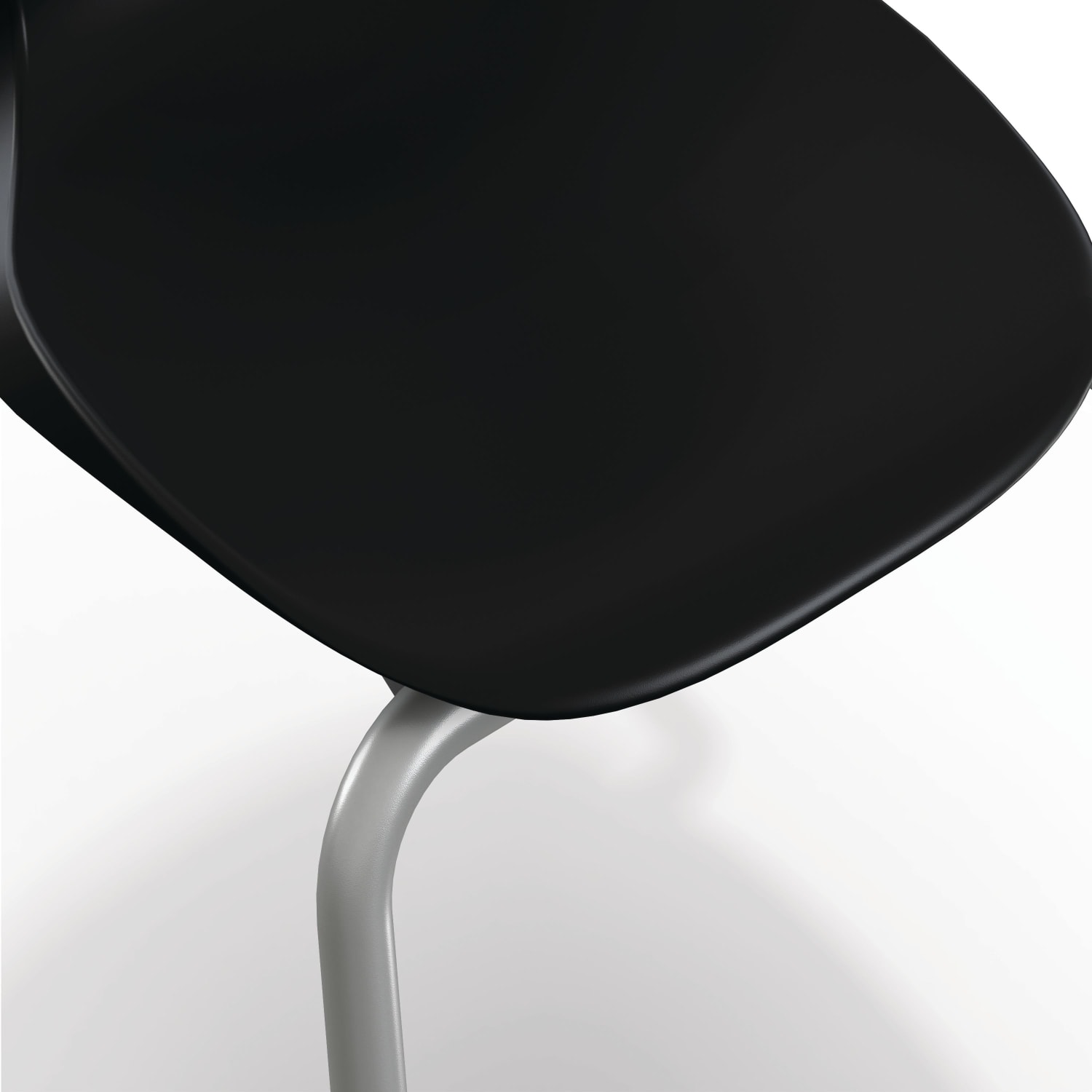 HON SmartLink 4-Leg Chairs, Onyx/Platinum, Set Of 4 Chairs - Image 5