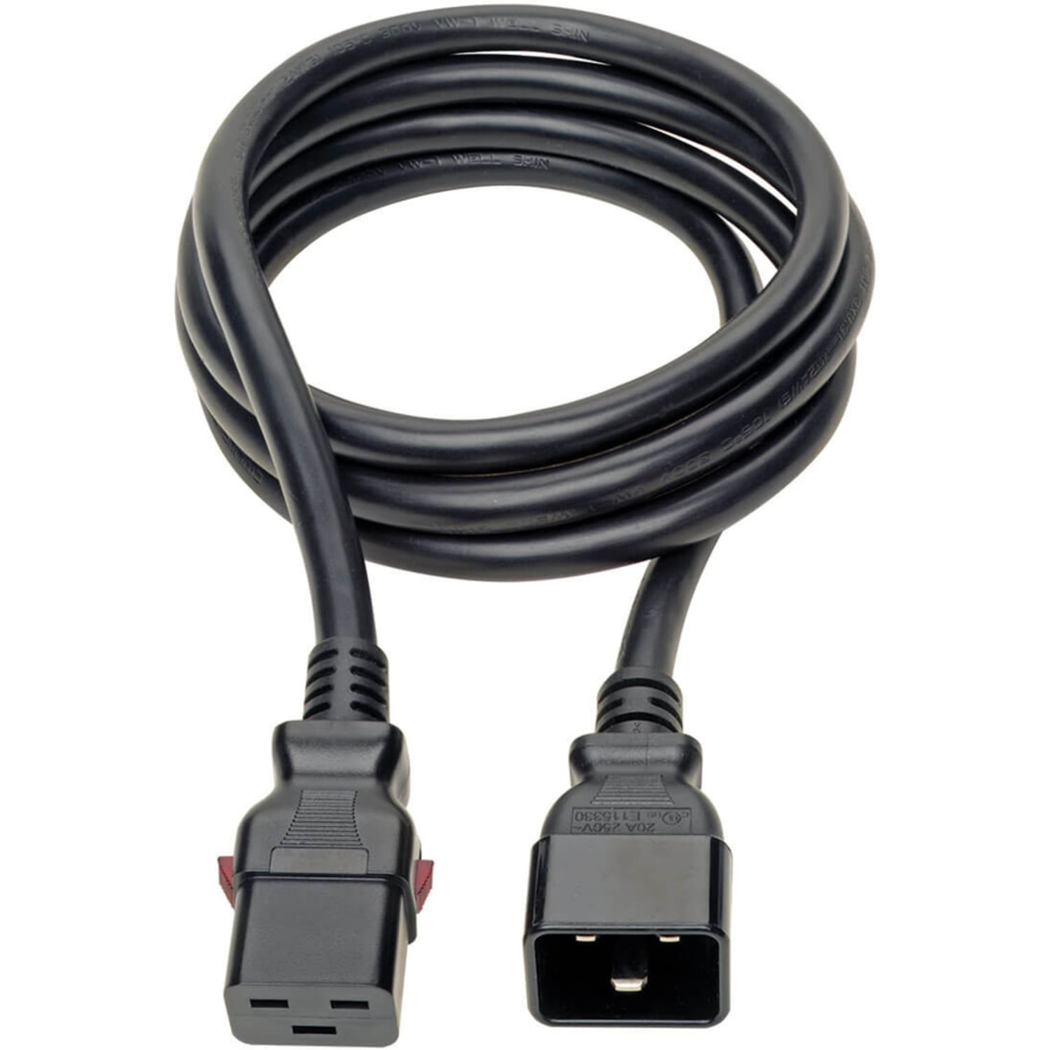 Eaton Tripp Lite Series Power Extension Cord, Locking C19 to C20 - Heavy-Duty, 20A, 100-250V, 12 AWG, 6 ft. (1.83 m), Black - P036L06 - Image 3