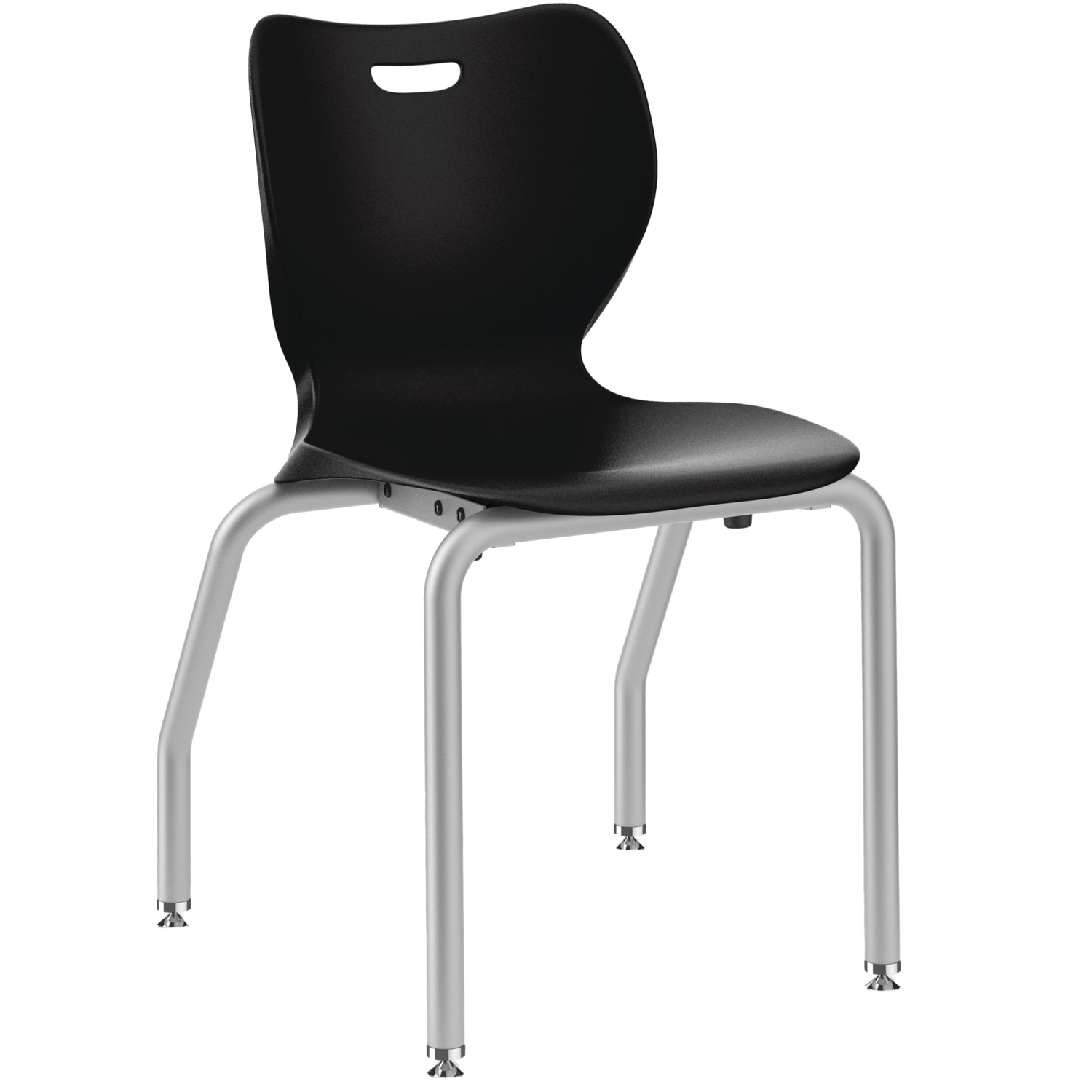 HON SmartLink 4-Leg Chairs, Onyx/Platinum, Set Of 4 Chairs - Image 3