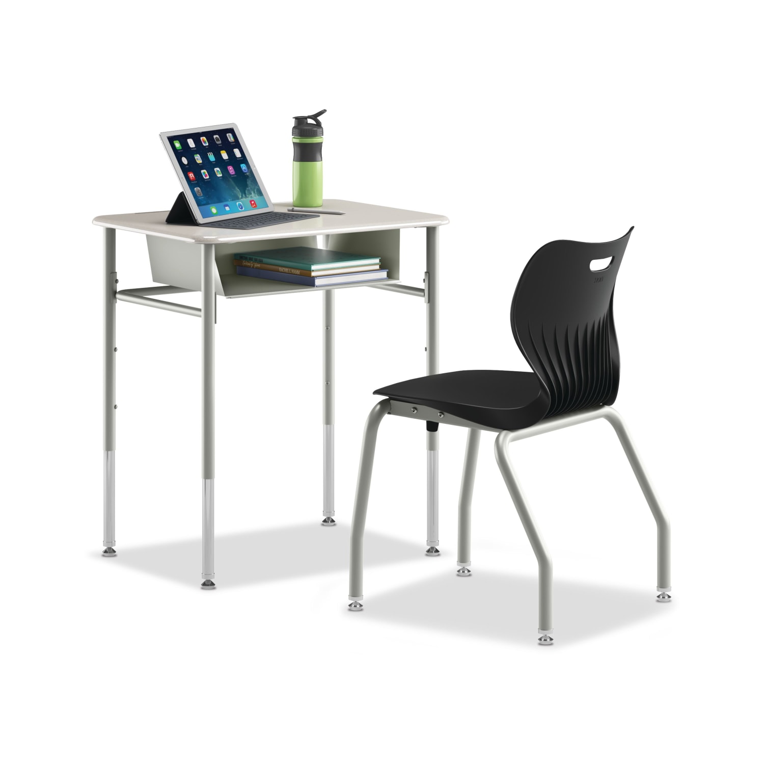 HON SmartLink 4-Leg Chairs, Onyx/Platinum, Set Of 4 Chairs - Image 4