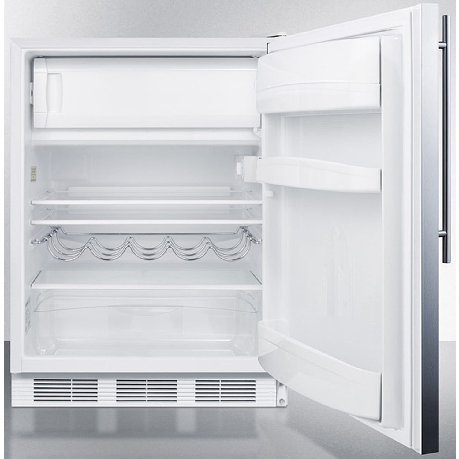 Summit Appliances 5.1 Cu. Ft. Compact Refrigerator/Freezer, Silver - Image 3