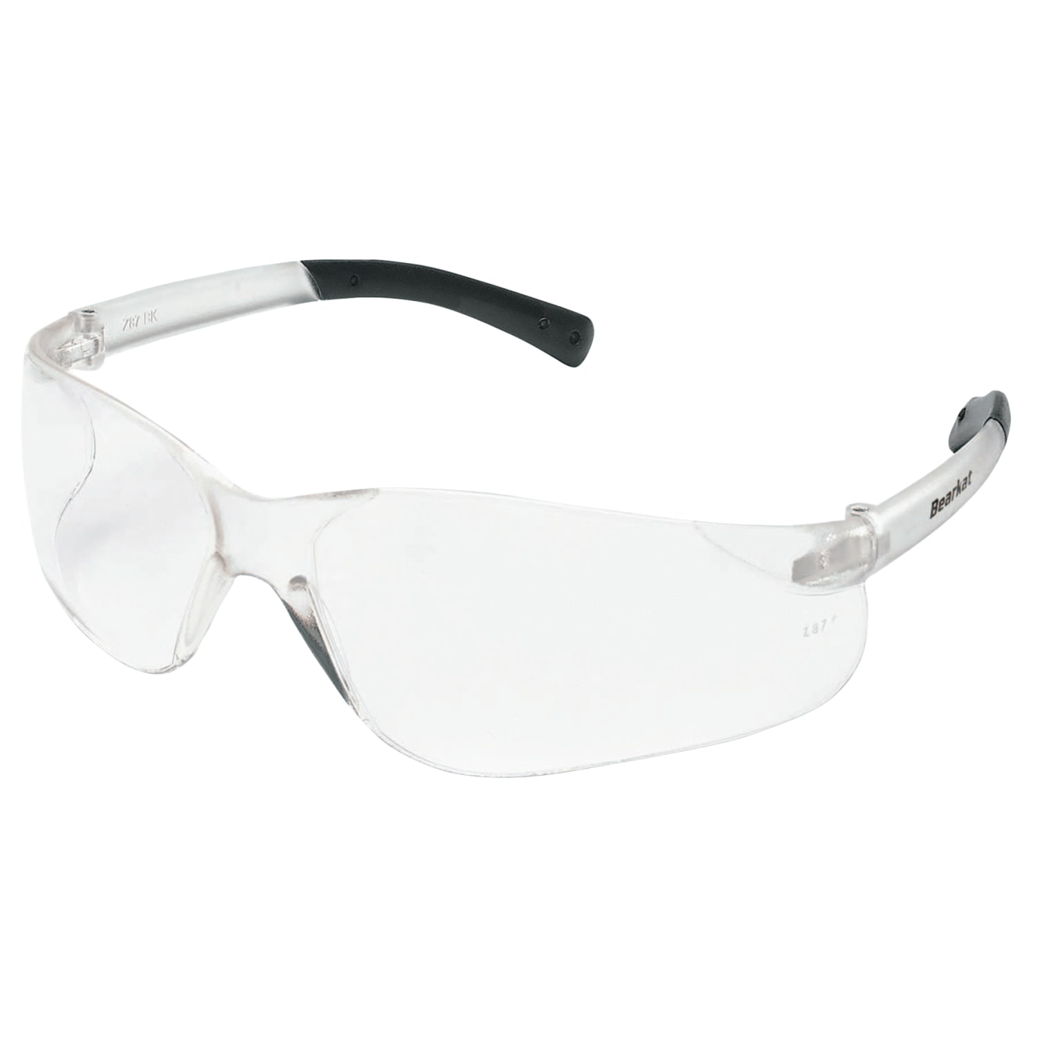 Crews BearKat Safety Glasses, Wraparound, Black Frame/Clear Lens - Image 3