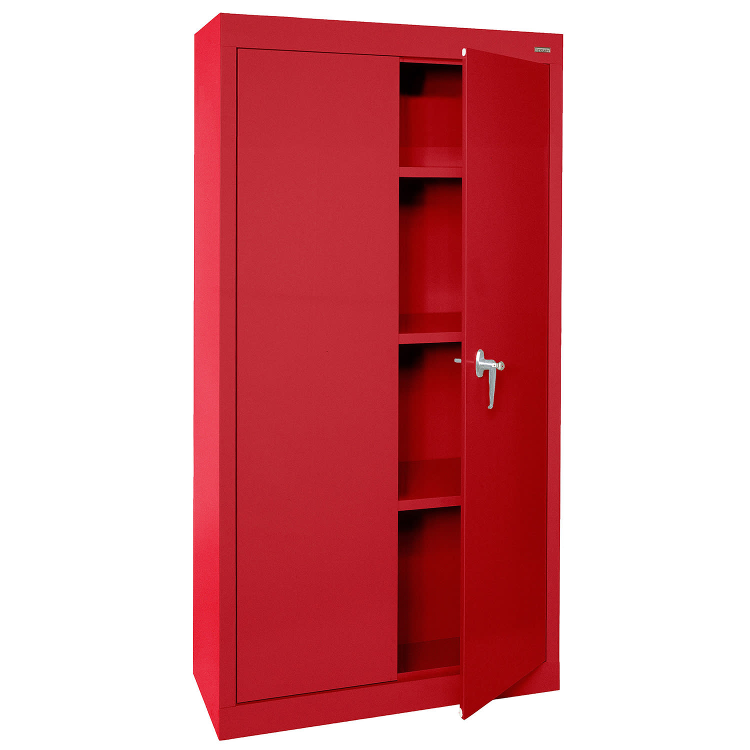 Sandusky Value Series 30inW Light Duty Storage Cabinet, 30in x 18in x 66in, Red