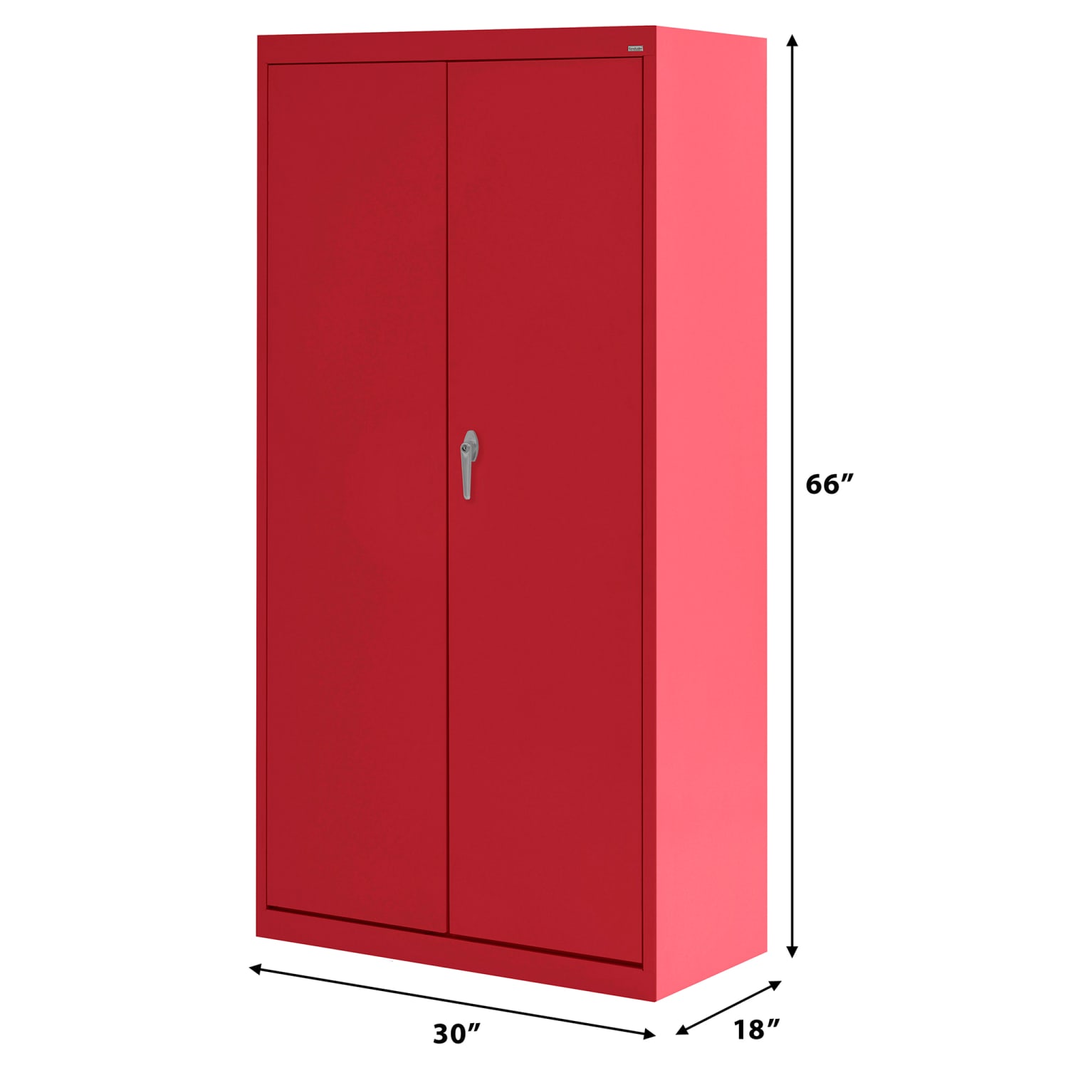 Sandusky Value Series 30inW Light Duty Storage Cabinet, 30in x 18in x 66in, Red - Image 6