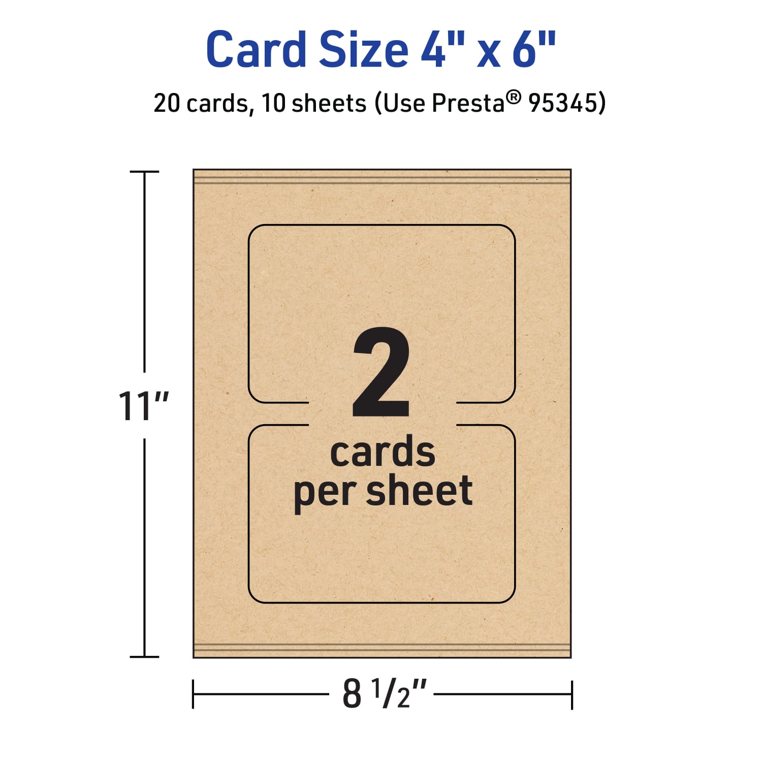 Avery Printable Postcards With Sure Feed Technology, 4in x 6in Rectangle Rounded Corners, Kraft Brown, Pack Of 20 - Image 6