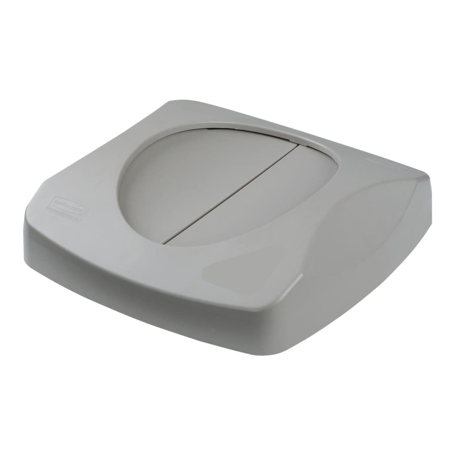 Rubbermaid Commercial Untouchable Plastic Swing Top Lid, 16in x 4in, Black - Image 3