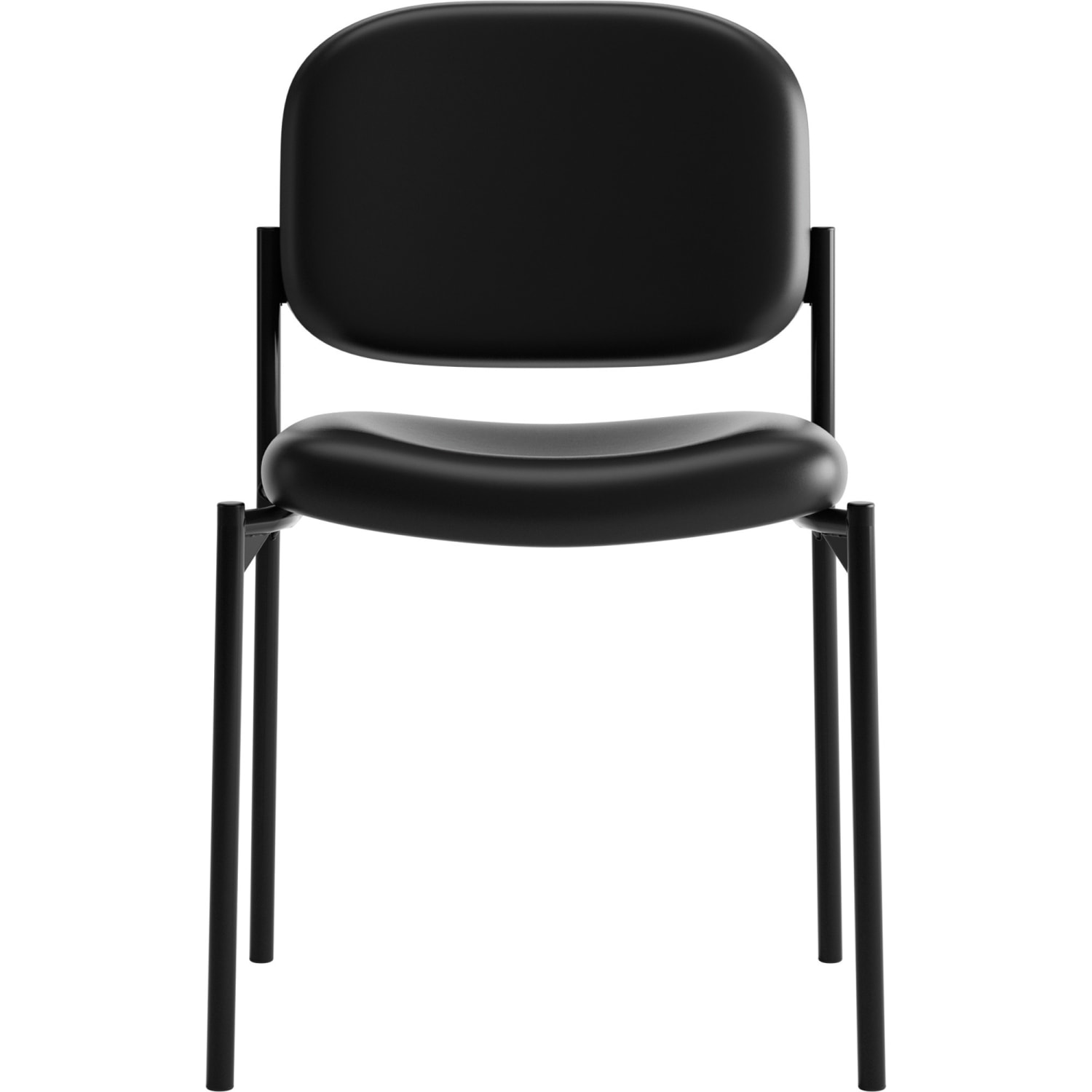 HON Scatter SofThread Armless Stacking Guest Chair, Black - Image 4