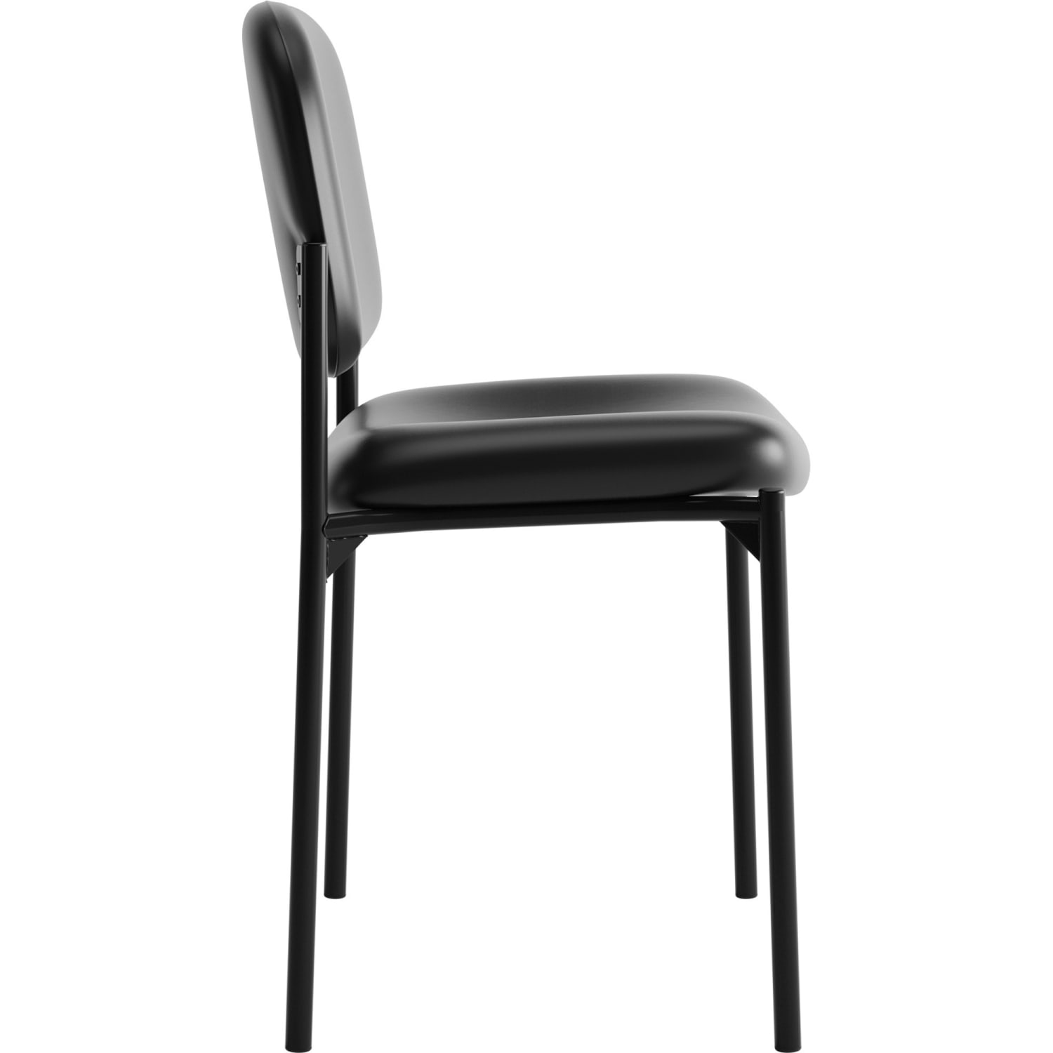 HON Scatter SofThread Armless Stacking Guest Chair, Black - Image 5