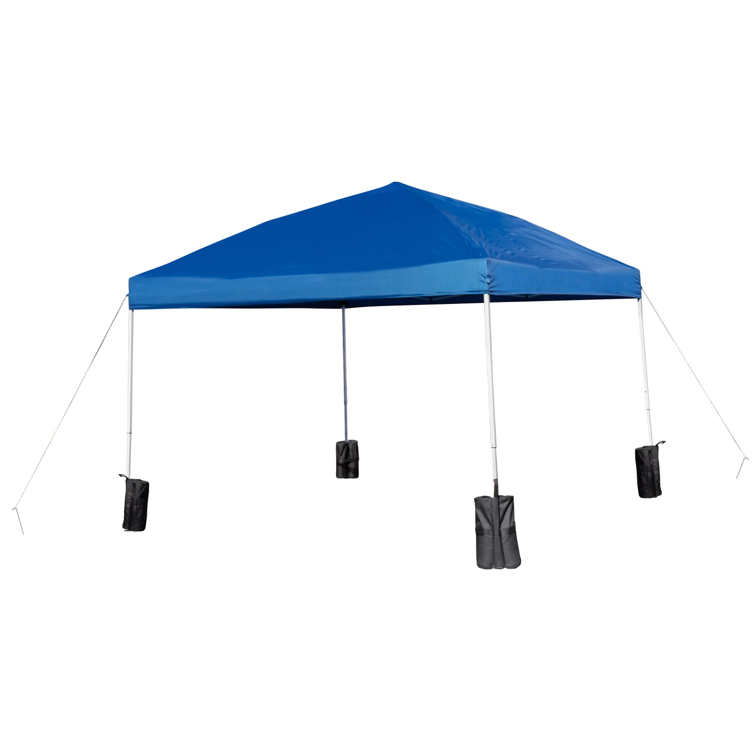 Flash Furniture Pop-Up Event Canopy Tent With Sandbags And Wheeled Case, 106inH x 116inW x 116inD, Blue - Image 4