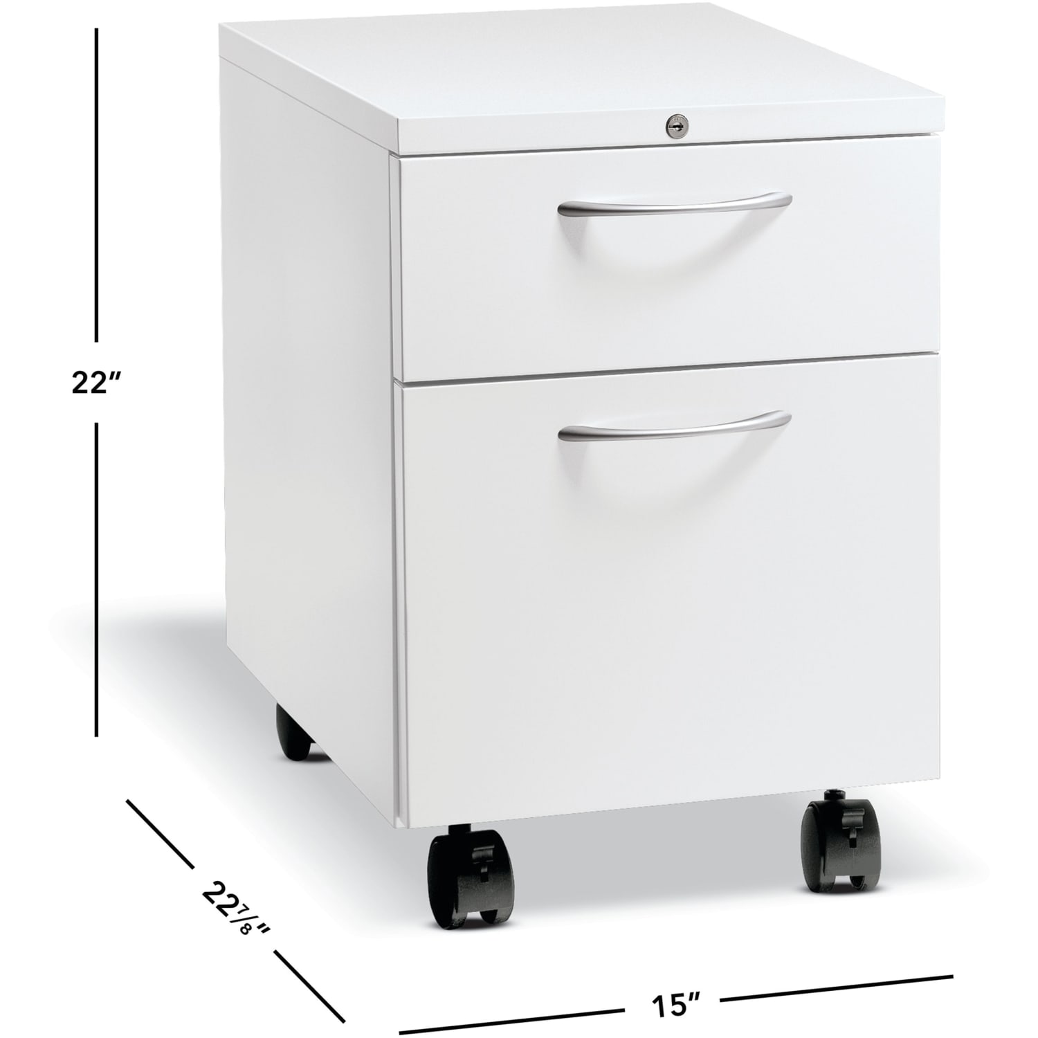 HON Flagship 15inW Mobile Pedestal, Designer White - Image 3