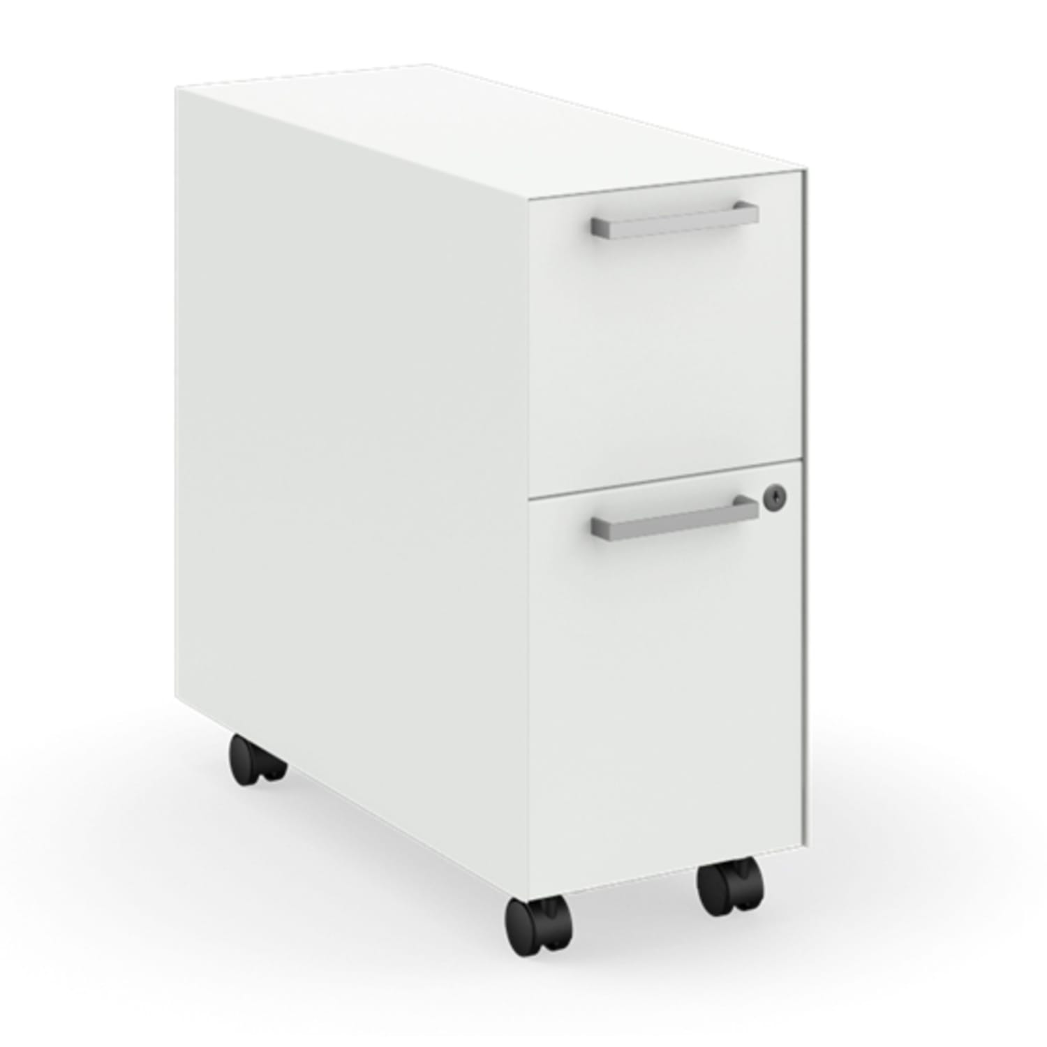 HON Fuse 10inW Mobile Slim Pedestal, Designer White - Image 4