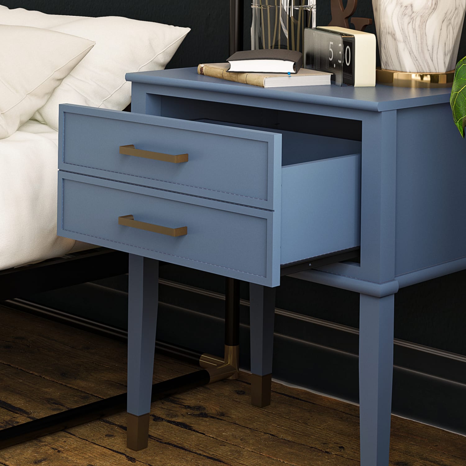 Ameriwood Home CosmoLiving by Cosmopolitan Westerleigh End Table, 28 1/8inH x 23 5/8inW x 15 1/2inD, Stone Blue - Image 5