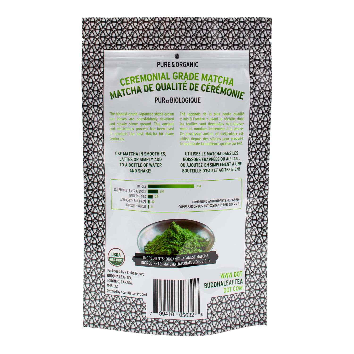 Matcha Ceremonial Grade Organic Tea, 1.4 Oz, Carton Of 6 Bags - Image 3