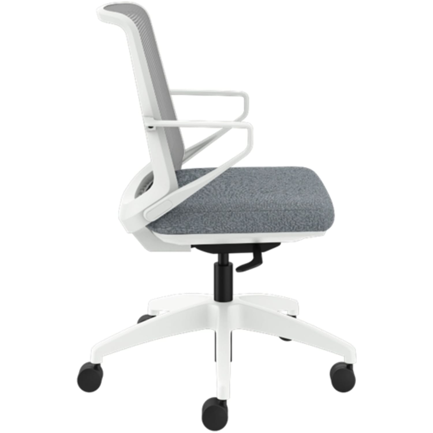 HON Cliq Ergonomic Mid-Back Light Task Chair, Basalt/Designer White - Image 4
