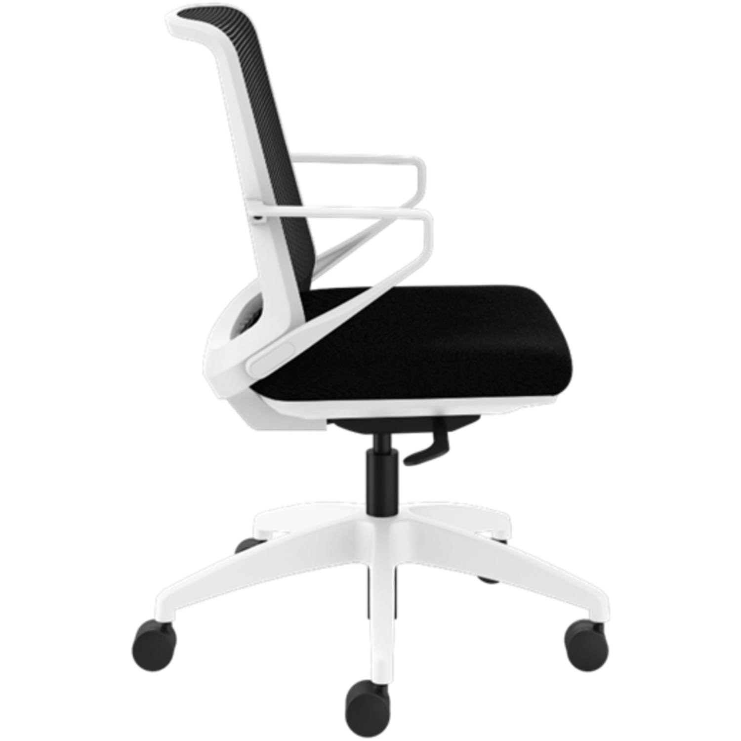 HON Cliq Ergonomic Mid-Back Light Task Chair, Black/Designer White - Image 4