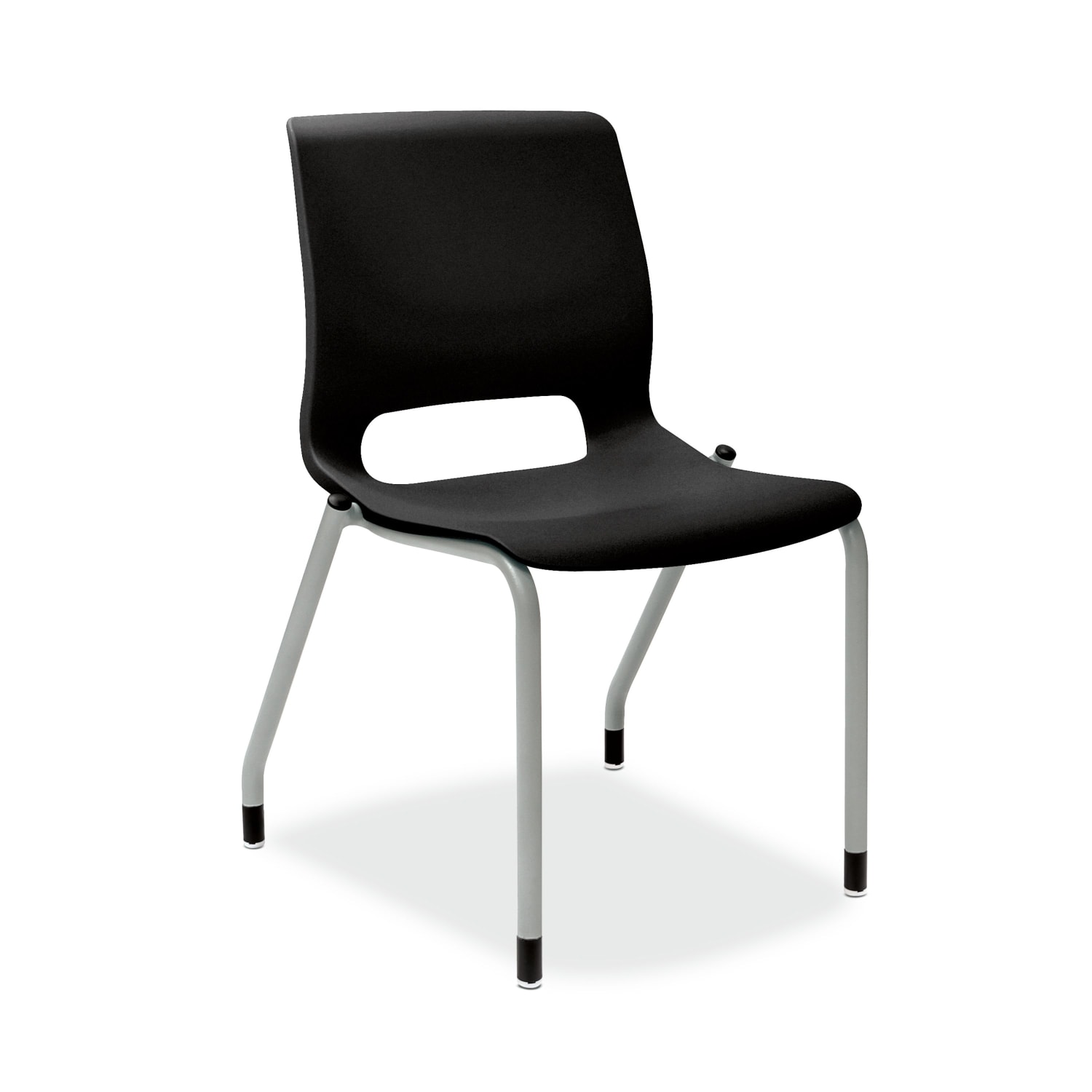 HON Motivate Stacking Chairs, Onyx/Platinum, Set Of 2 Chairs - Image 3