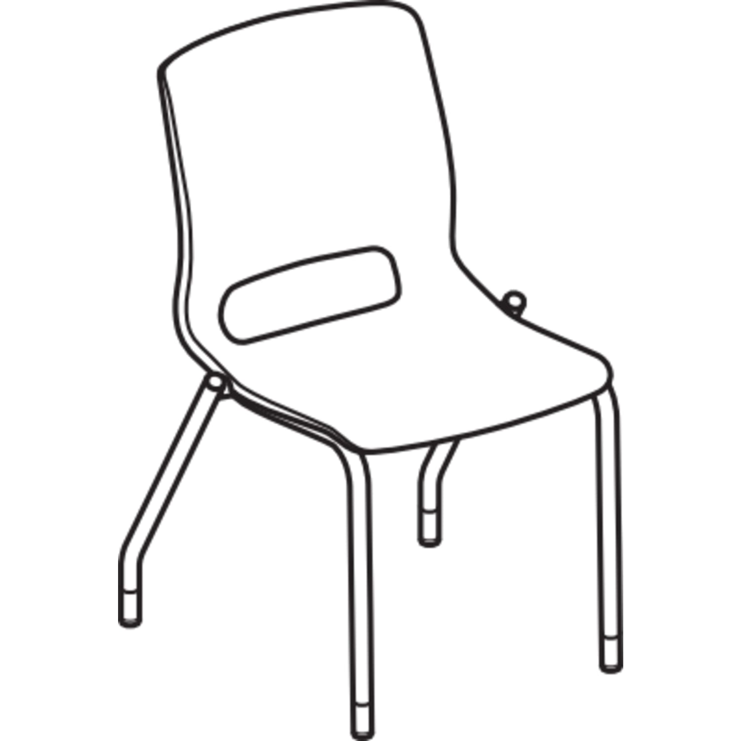 HON Motivate Stacking Chairs, Onyx/Platinum, Set Of 2 Chairs - Image 4