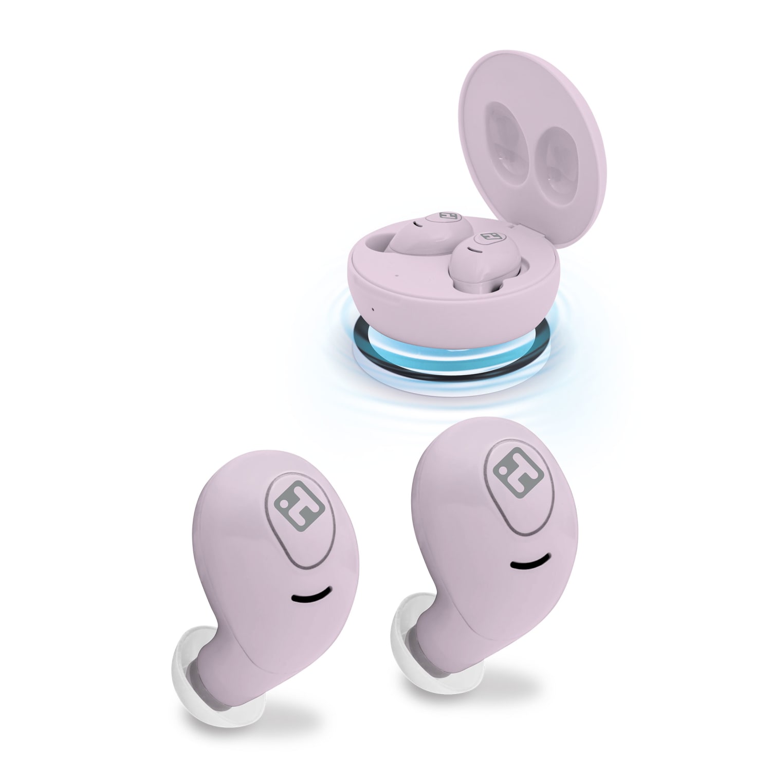 iHome XT-59 True Wireless Bluetooth In-Ear Earbuds, Pink - Image 4