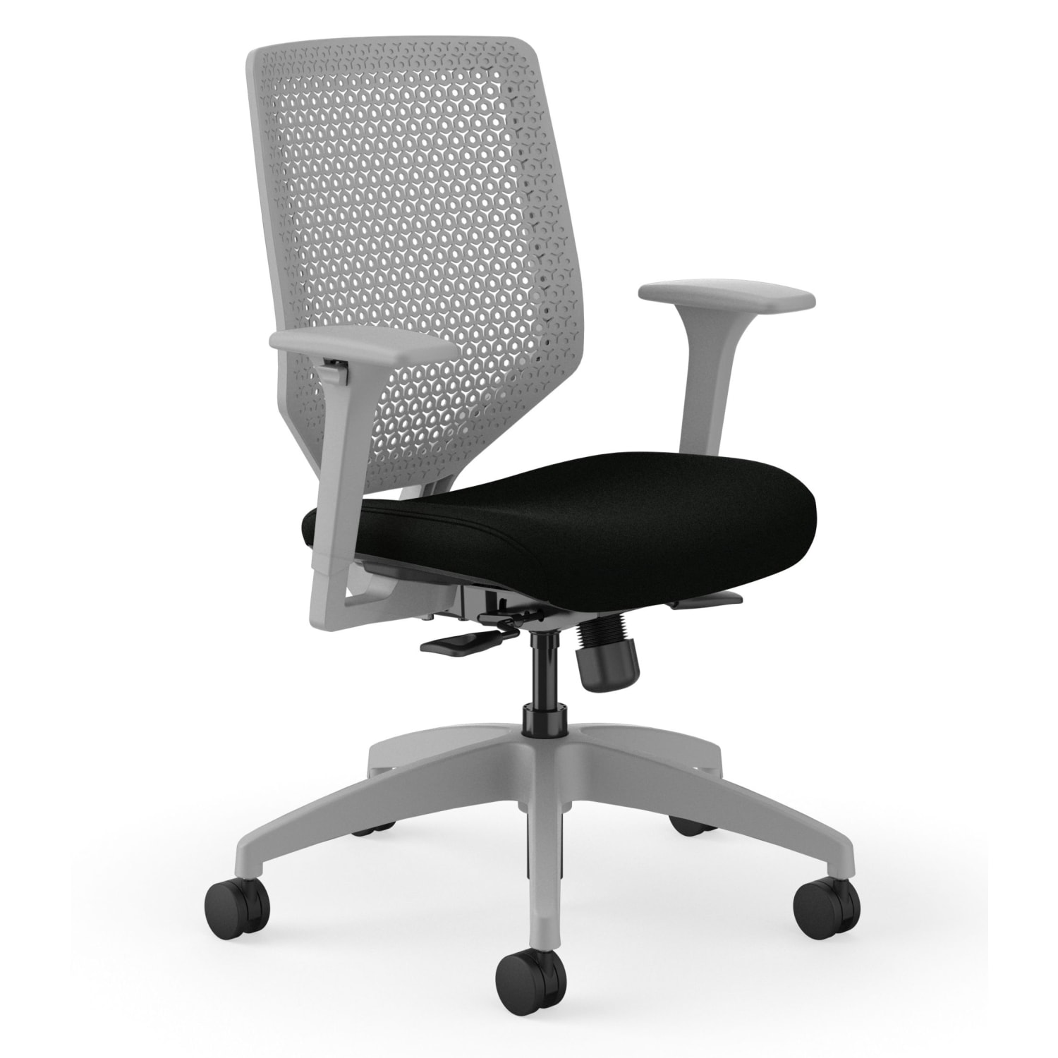 HON Solve ReActiv Ergonomic Mid Back Task Chair BlackTitanium PopularChairscom