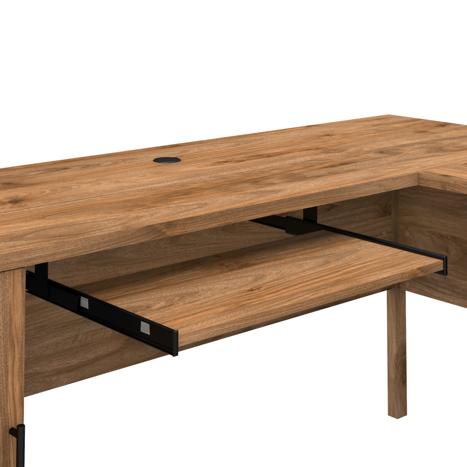 Bush Furniture Somerset 60inW L-Shaped Desk With Hutch And Lateral File Cabinet, Fresh Walnut, Standard Delivery - Image 6