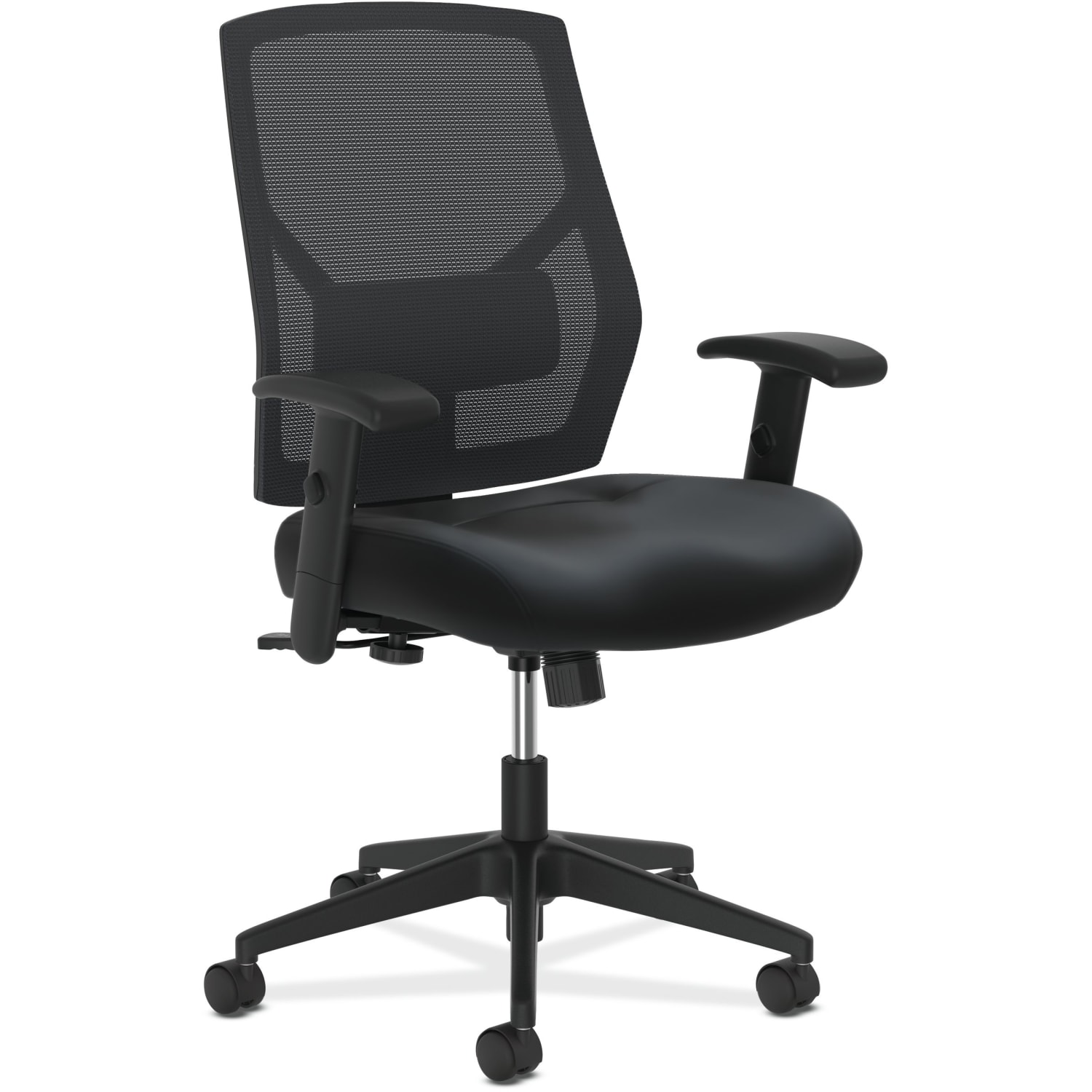 HON Crio Ergonomic Leather High Back Task Chair Black PopularChairscom